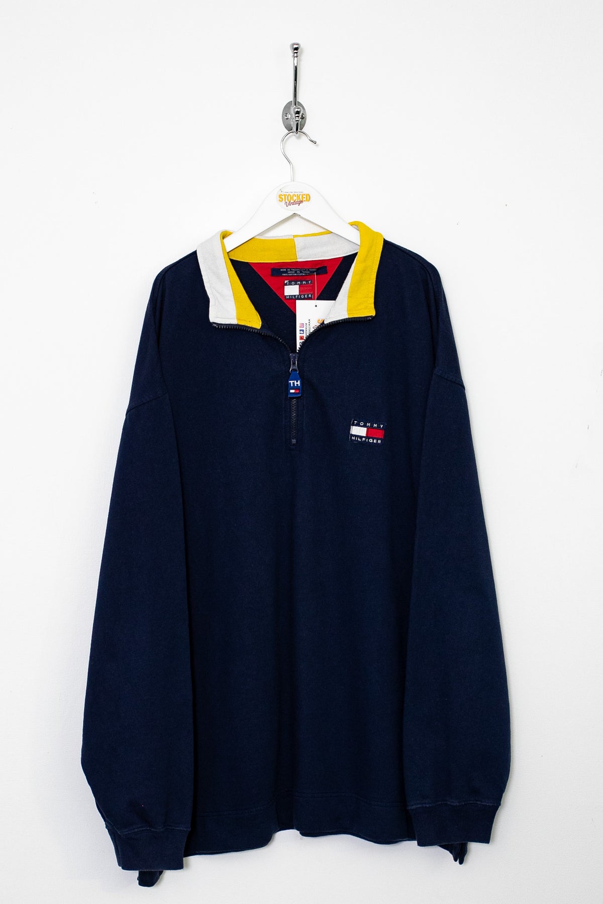 90s Tommy Hilfiger 1/4 Zip Sweatshirt (XL)