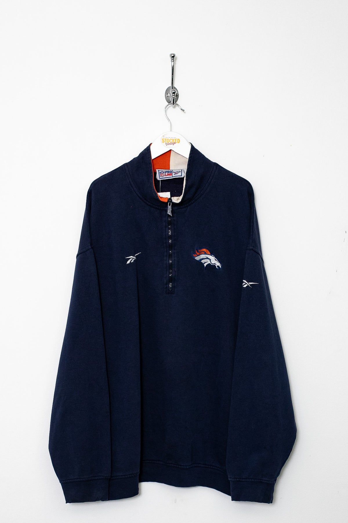 00s Reebok NFL Denver Broncos 1/4 Zip Sweatshirt (XL)