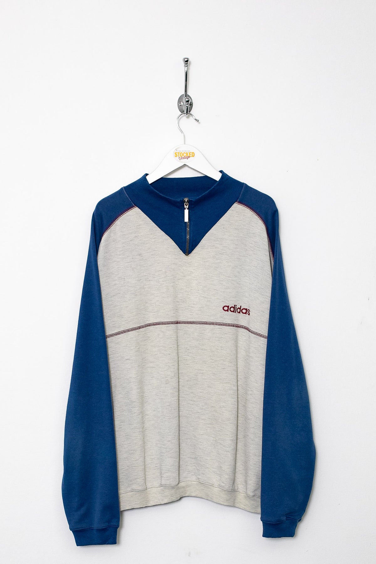 90s Adidas 1/4 Zip Sweatshirt (XL)