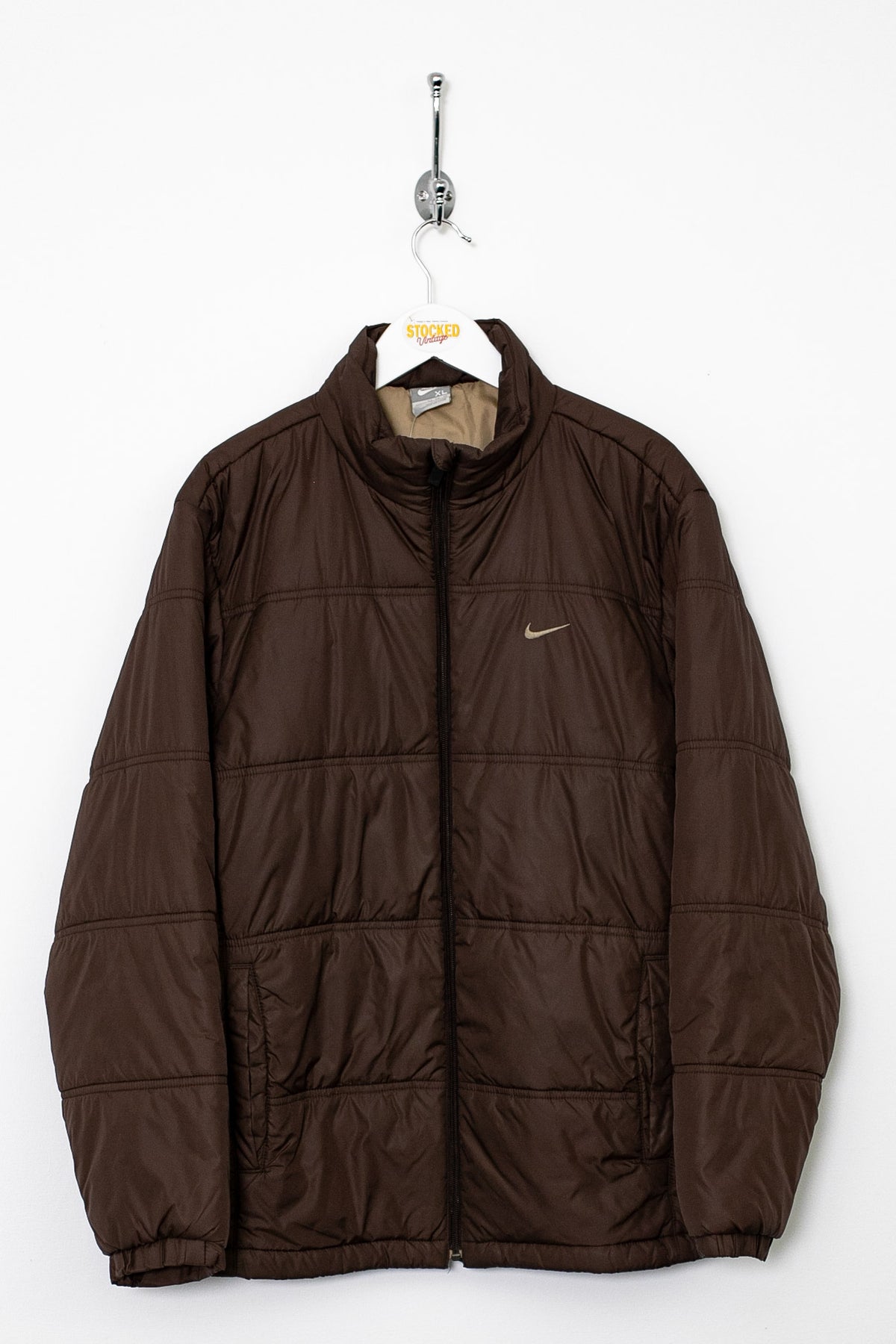 00s Brown Nike Puffer Jacket (M)