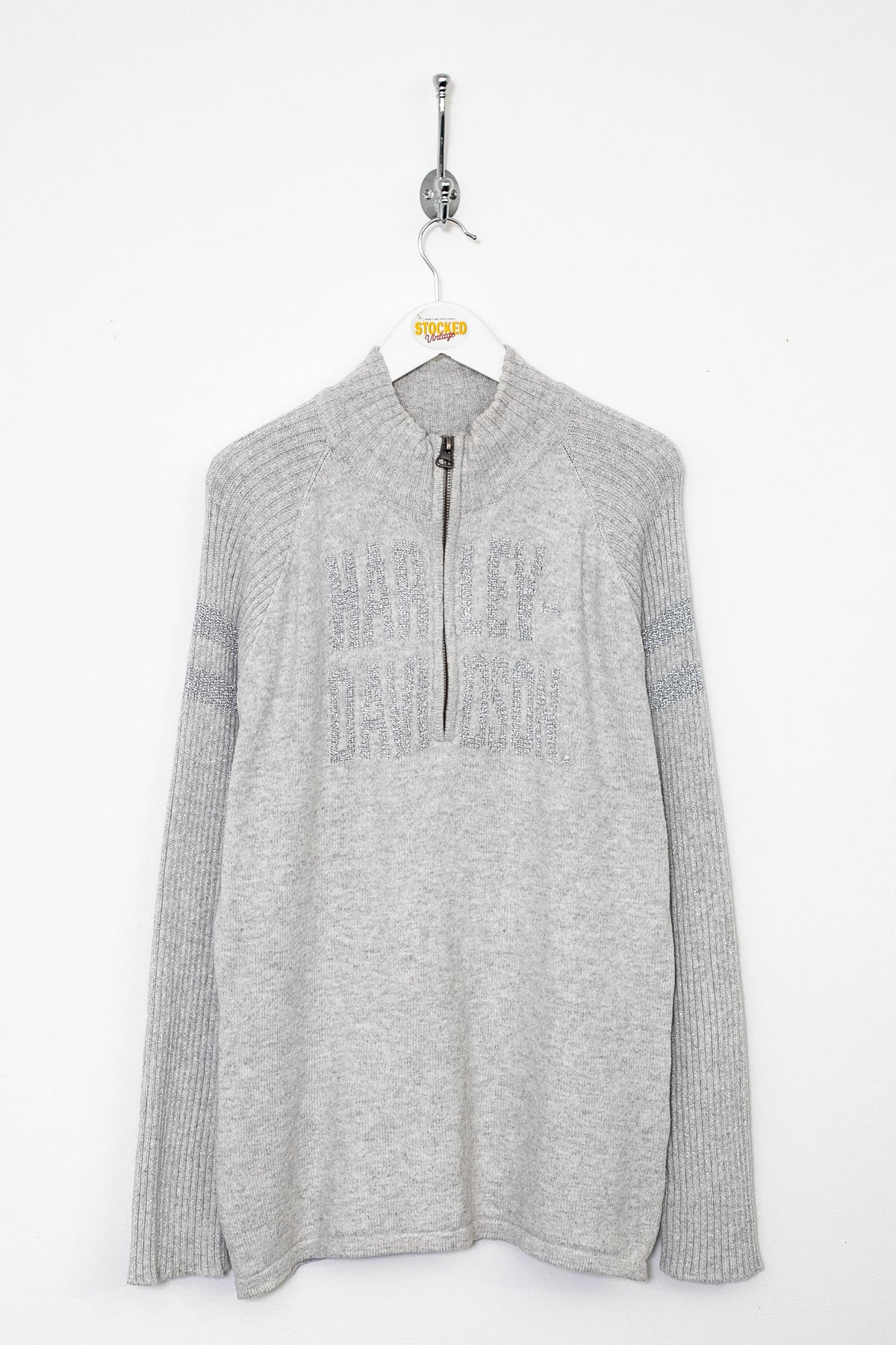 Womens 00s Harley Davidson 1/4 Zip Jumper (XL)
