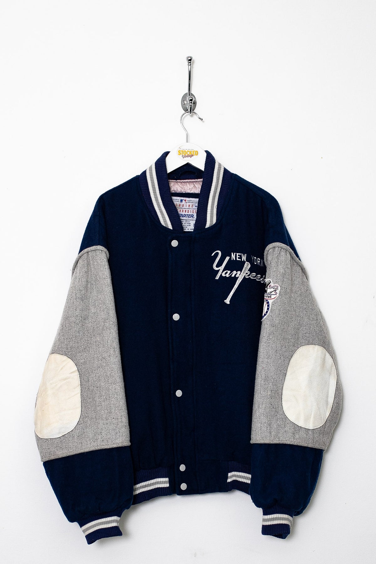 90s Starter MLB NY Yankees Wool Varsity Jacket (M)