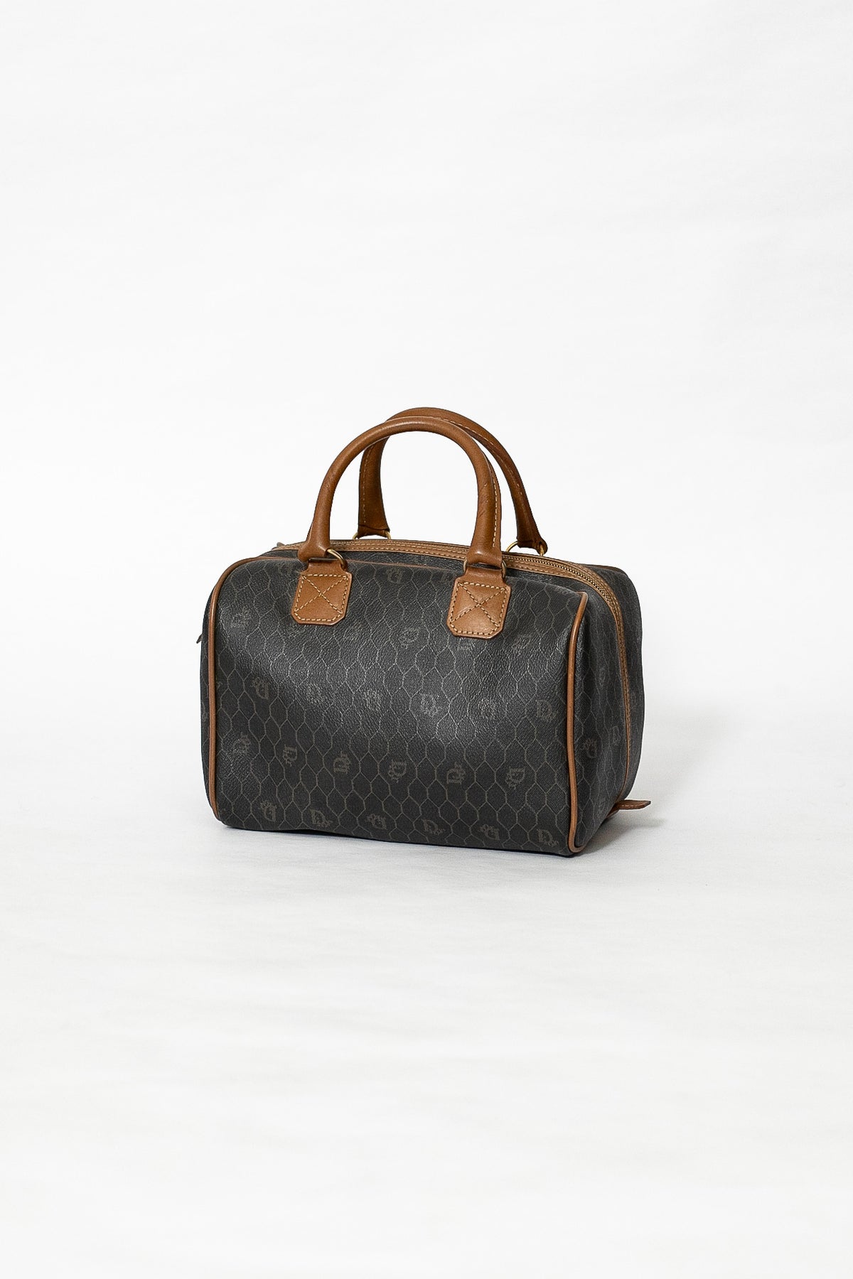 90s Christian Dior Monogram Honeycomb Boston Bag