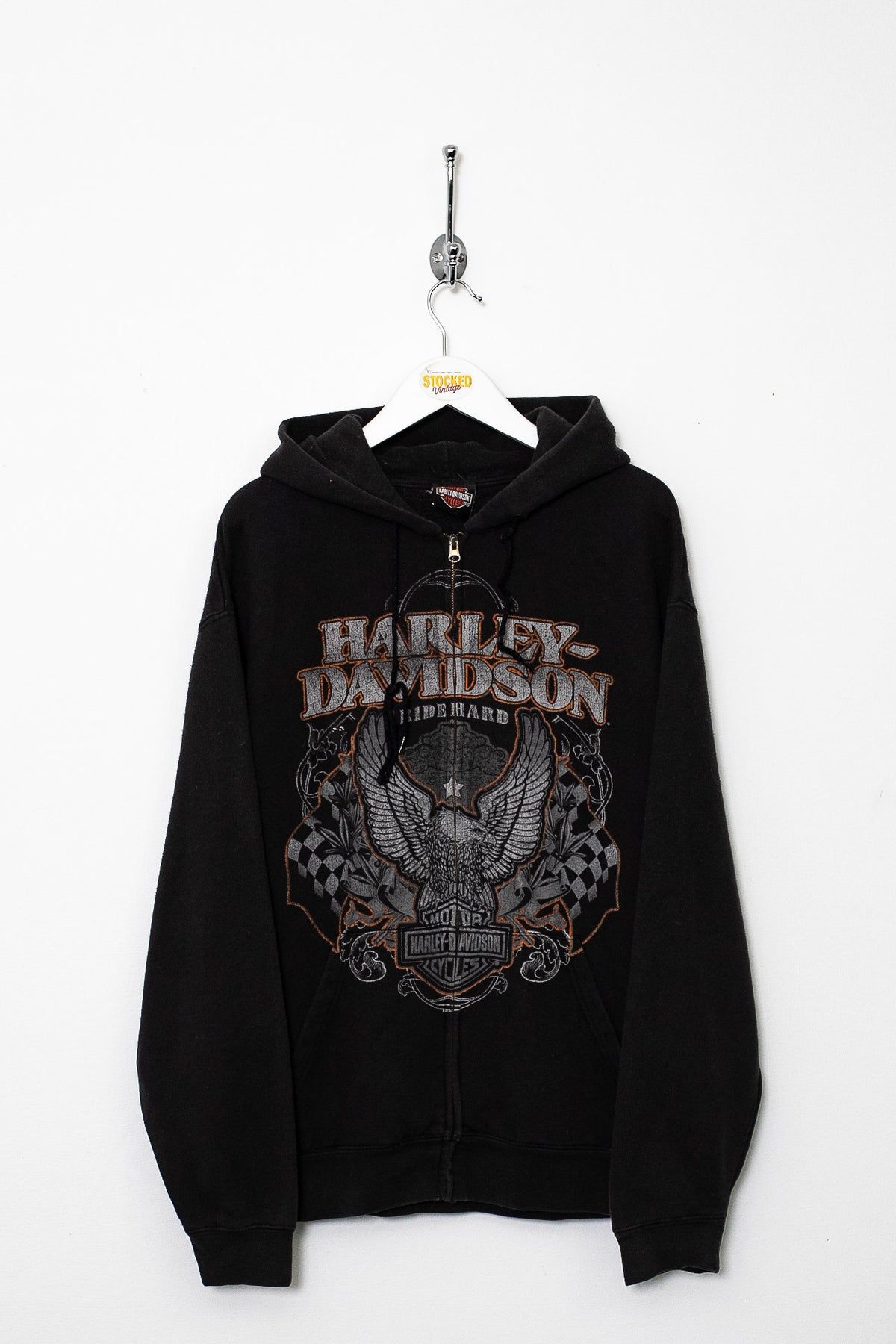 00s Harley Davidson Zipped Hoodie (M)
