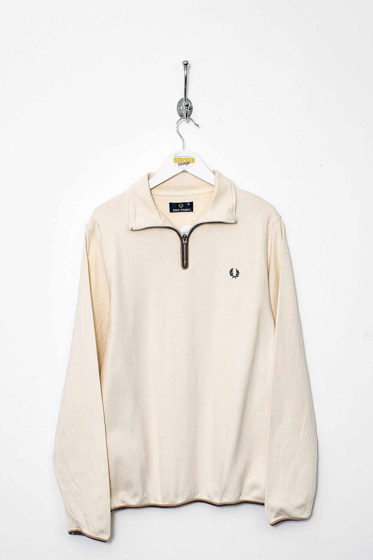00s Fred Perry 1/4 Zip Sweatshirt (S)