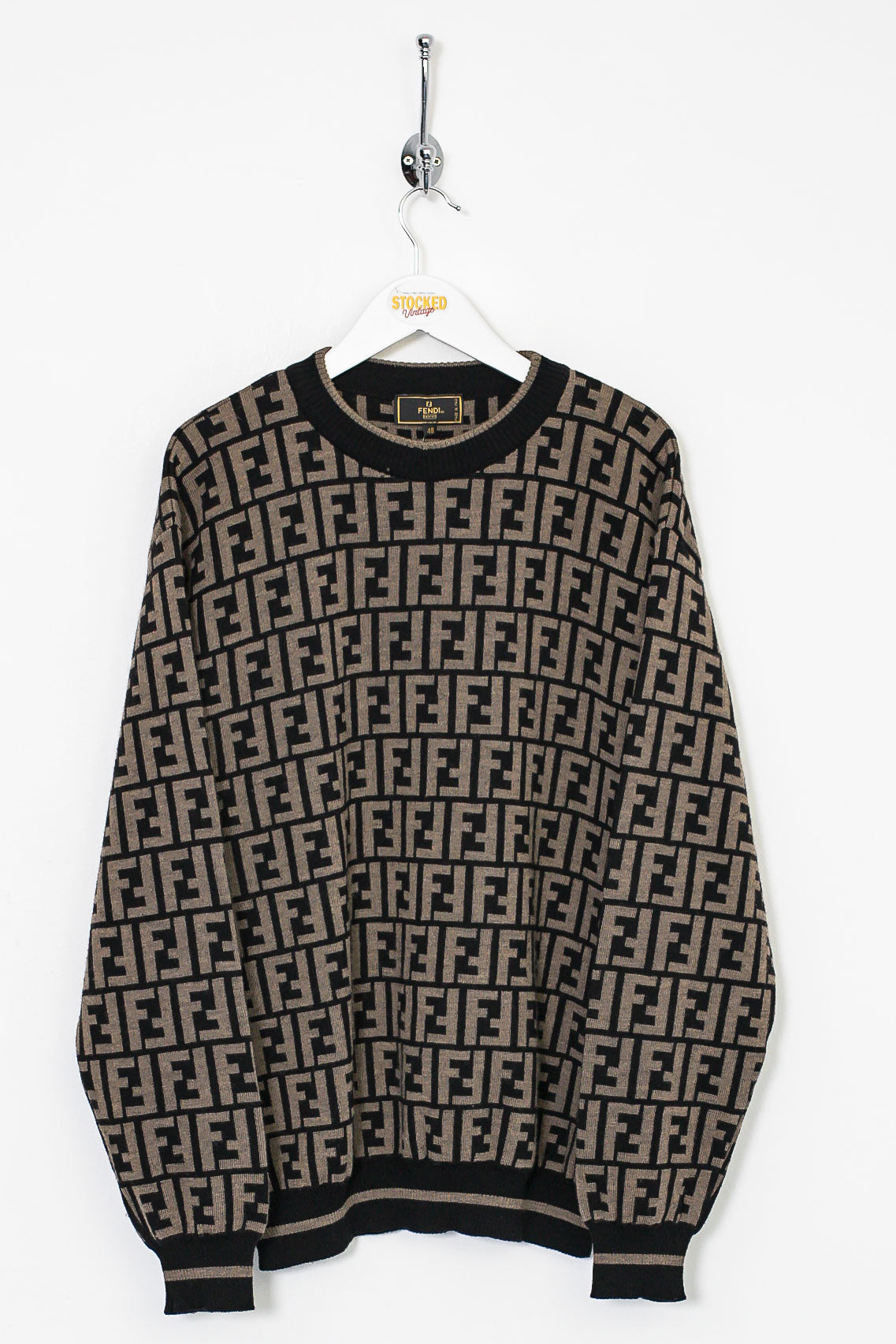 90s Fendi Monogram Knit Sweatshirt (L)