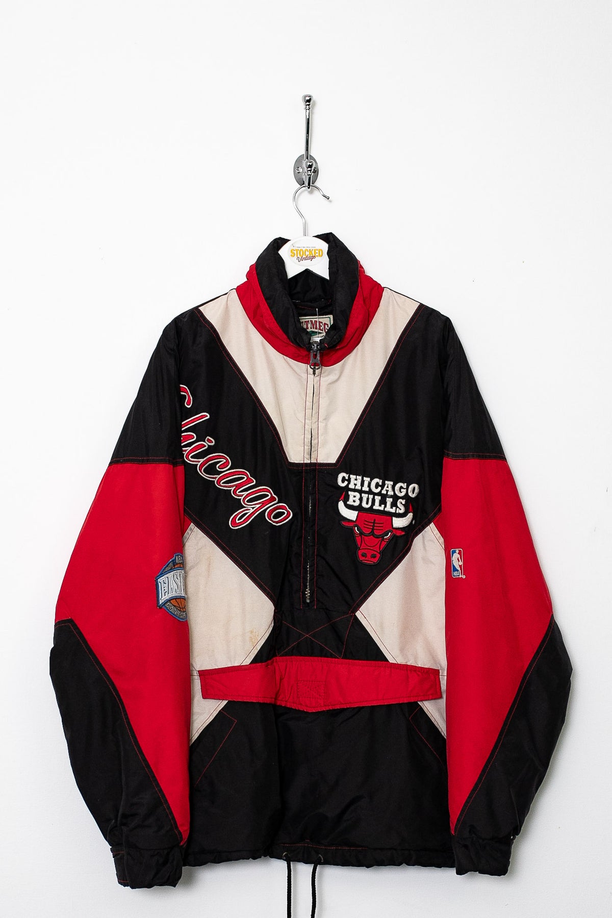 90s NBA Chicago Bulls 1/4 Zip Padded Jacket (L)
