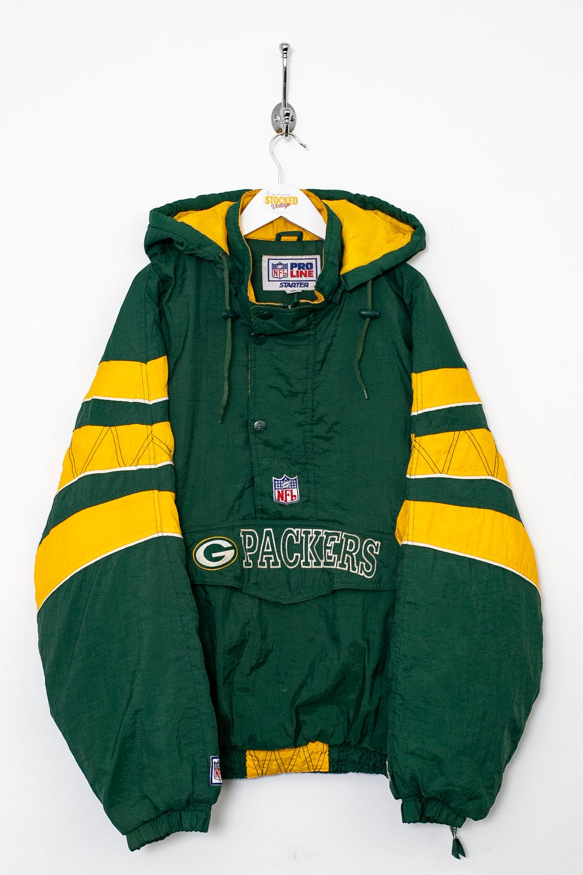 90s Starter NFL Green Bay Packers 1/4 Zip Padded Jacket (L)