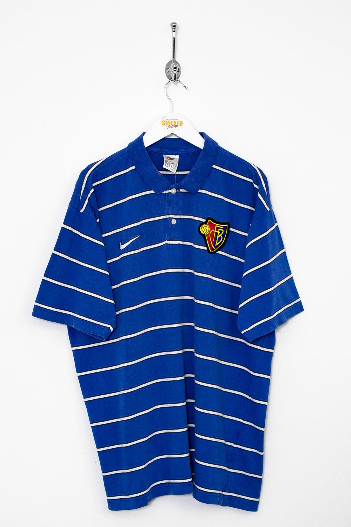 90s Nike FC Basel Polo Shirt (L)