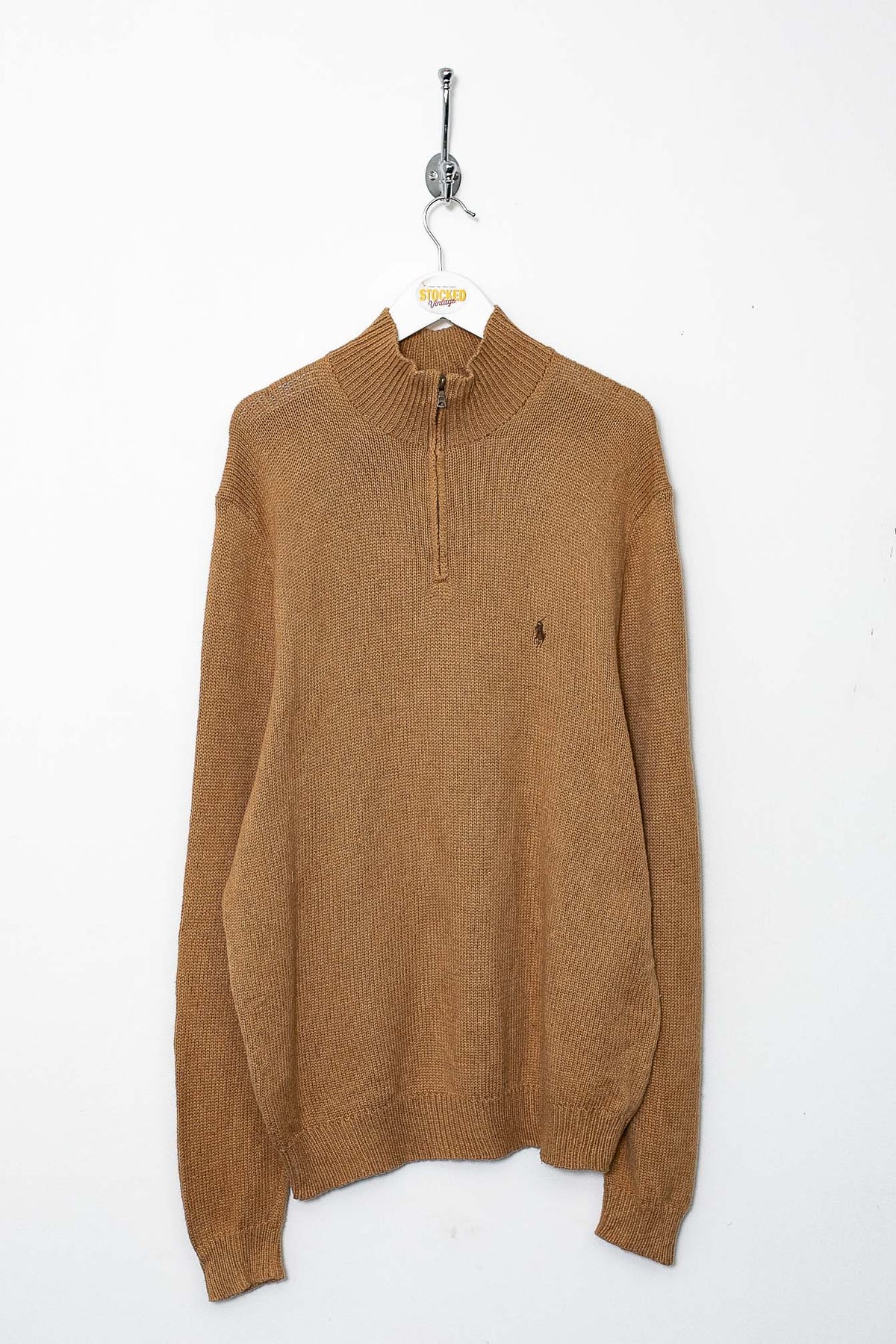 00s Ralph Lauren 1/4 Zip Knit Jumper (L)