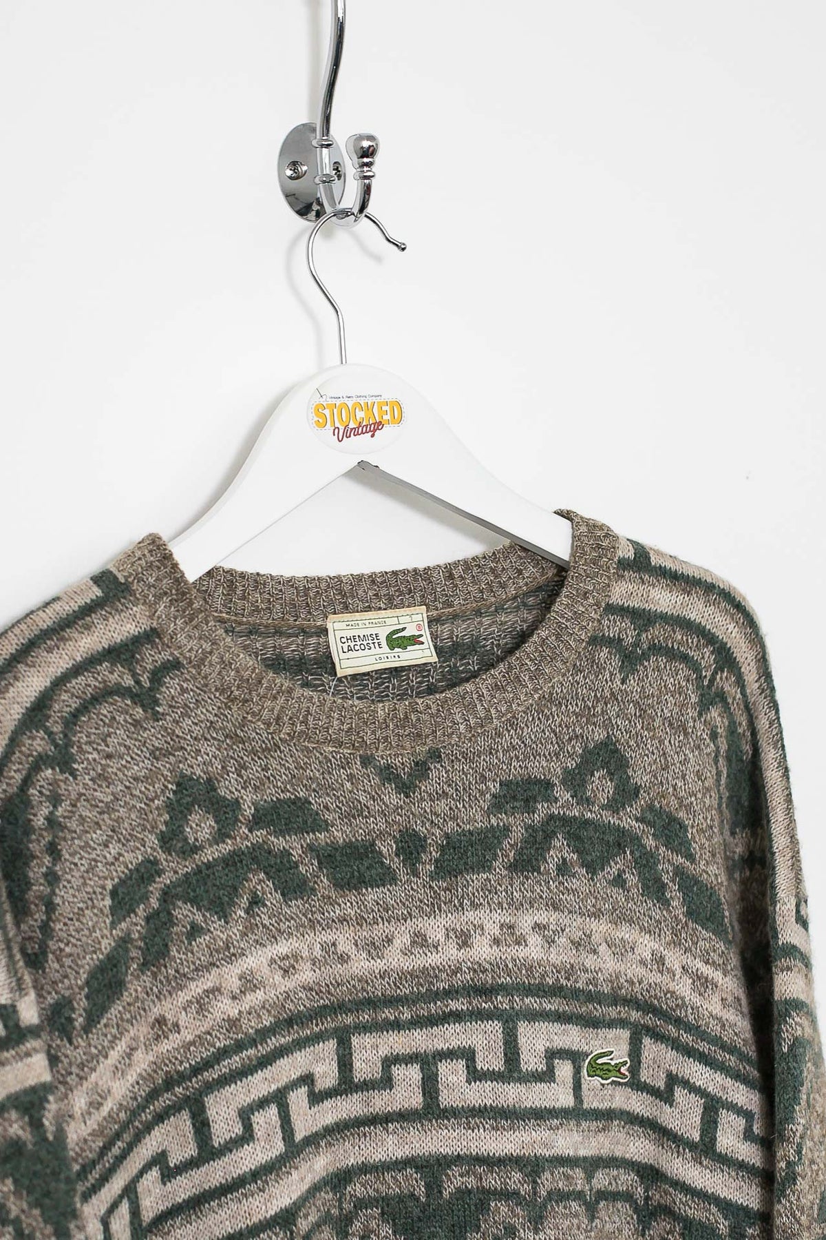 90s Lacoste Knit Sweatshirt (L)
