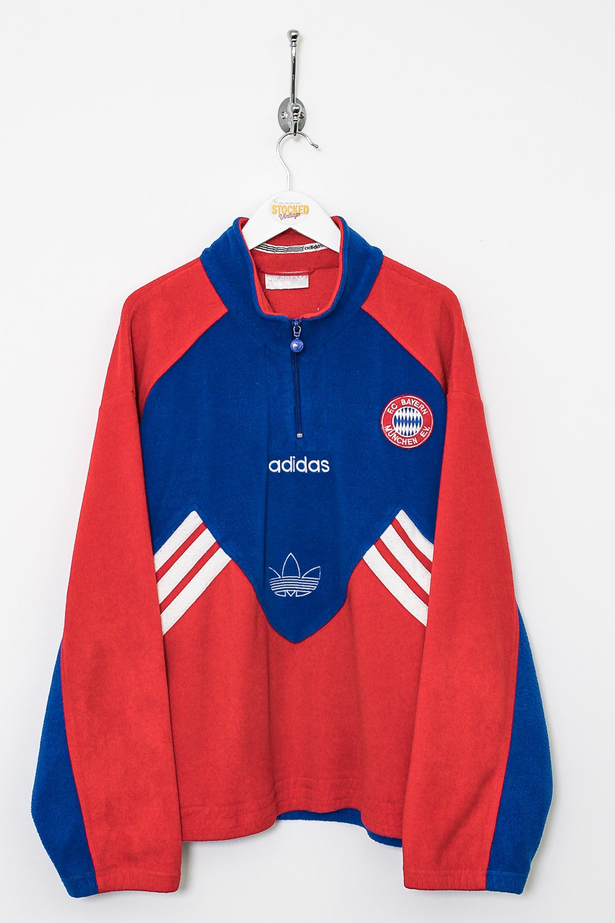 90s Adidas Bayern Munich 1/4 Zip Fleece (M)