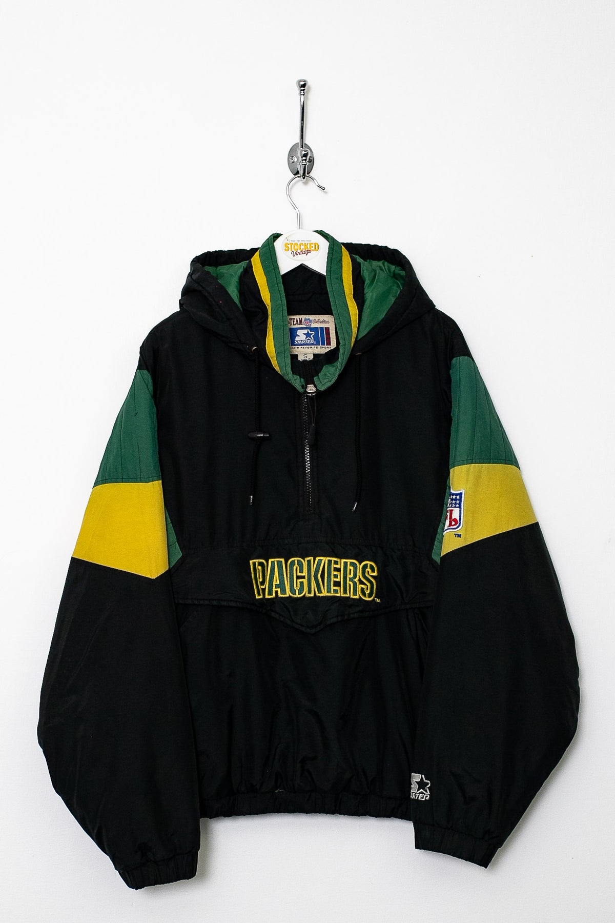 90s Starter NFL Green Bay Packers 1/4 Zip Padded Jacket (S)