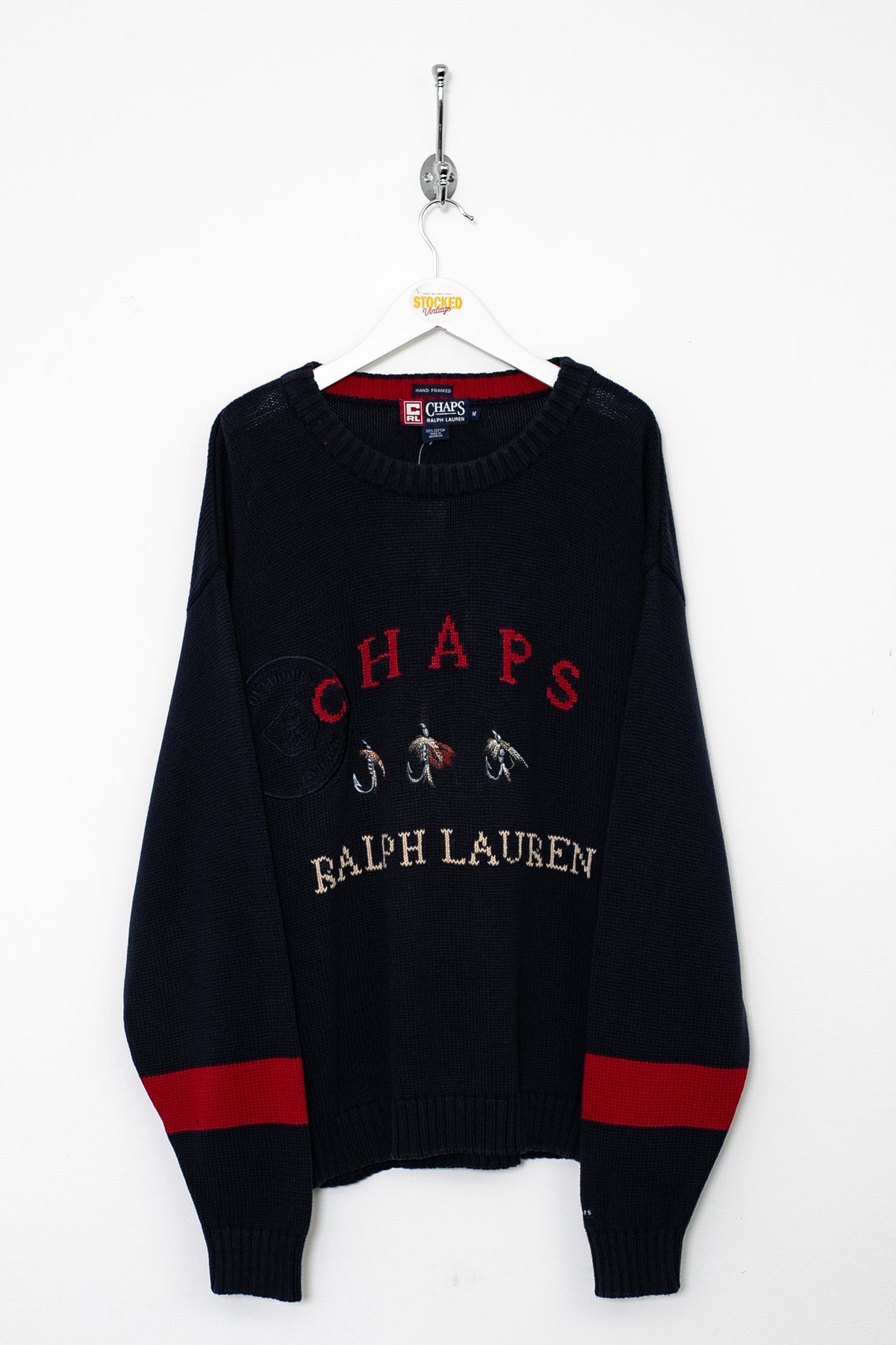 Chaps, Sweaters, Vtg Chaps Ralph Lauren Hand Framed Cotton Knit Pullover  Sweater