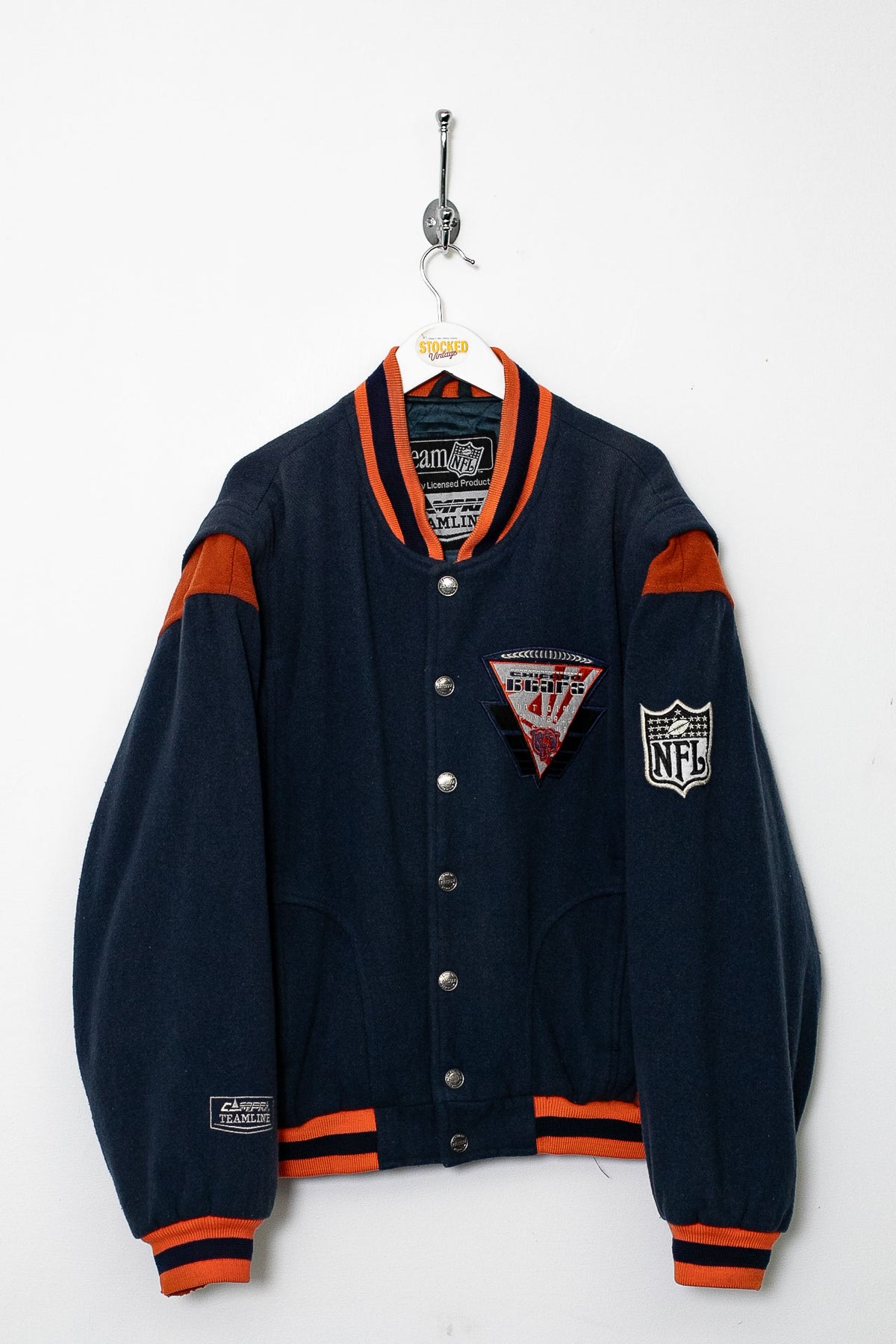 90s Campri NFL Chicago Bears Wool Bomber Jacket (M)