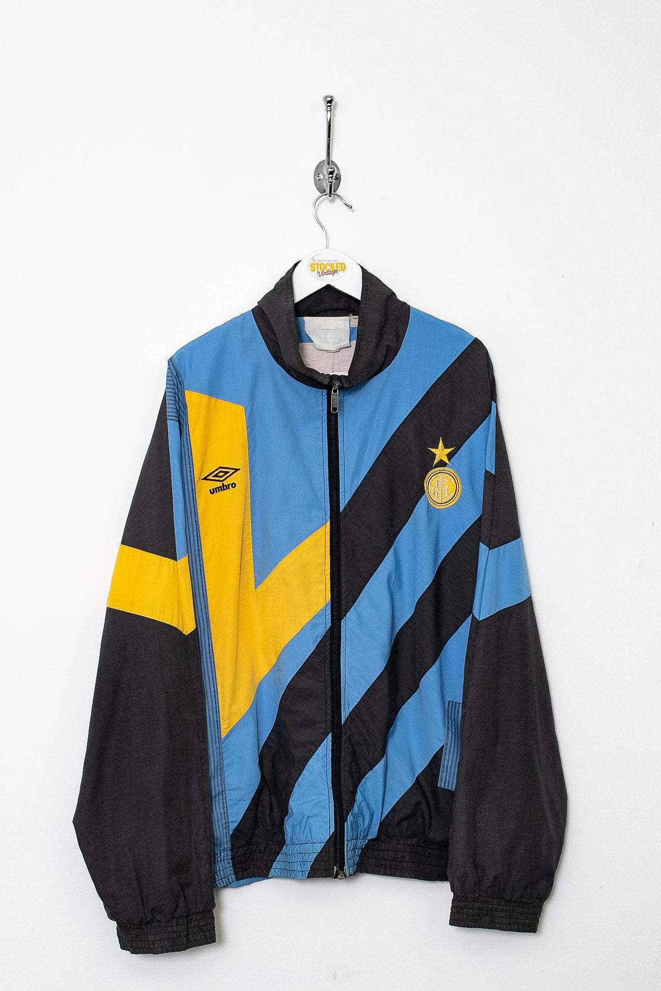 【正規92-93 Inter Milan Umbro Training Top】 1992-93 Inter Milan Umbro Drill Top - 8/10 - (L)