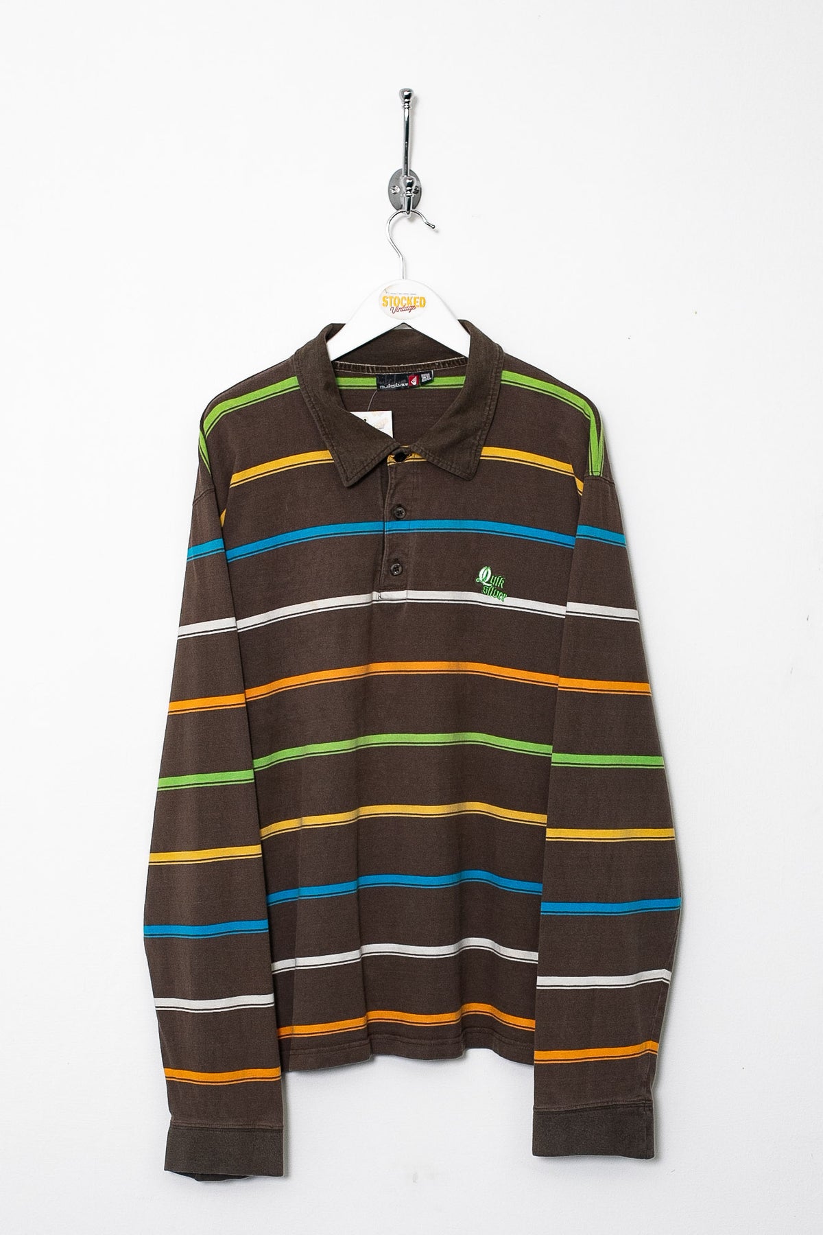 00s Quicksilver Long Sleeve Polo Shirt (M)