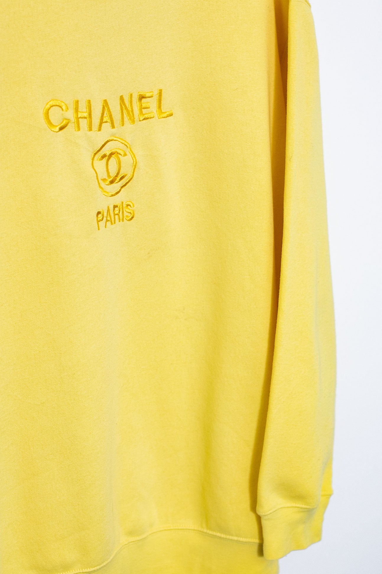 Yellow chanel hot sale sweatshirt