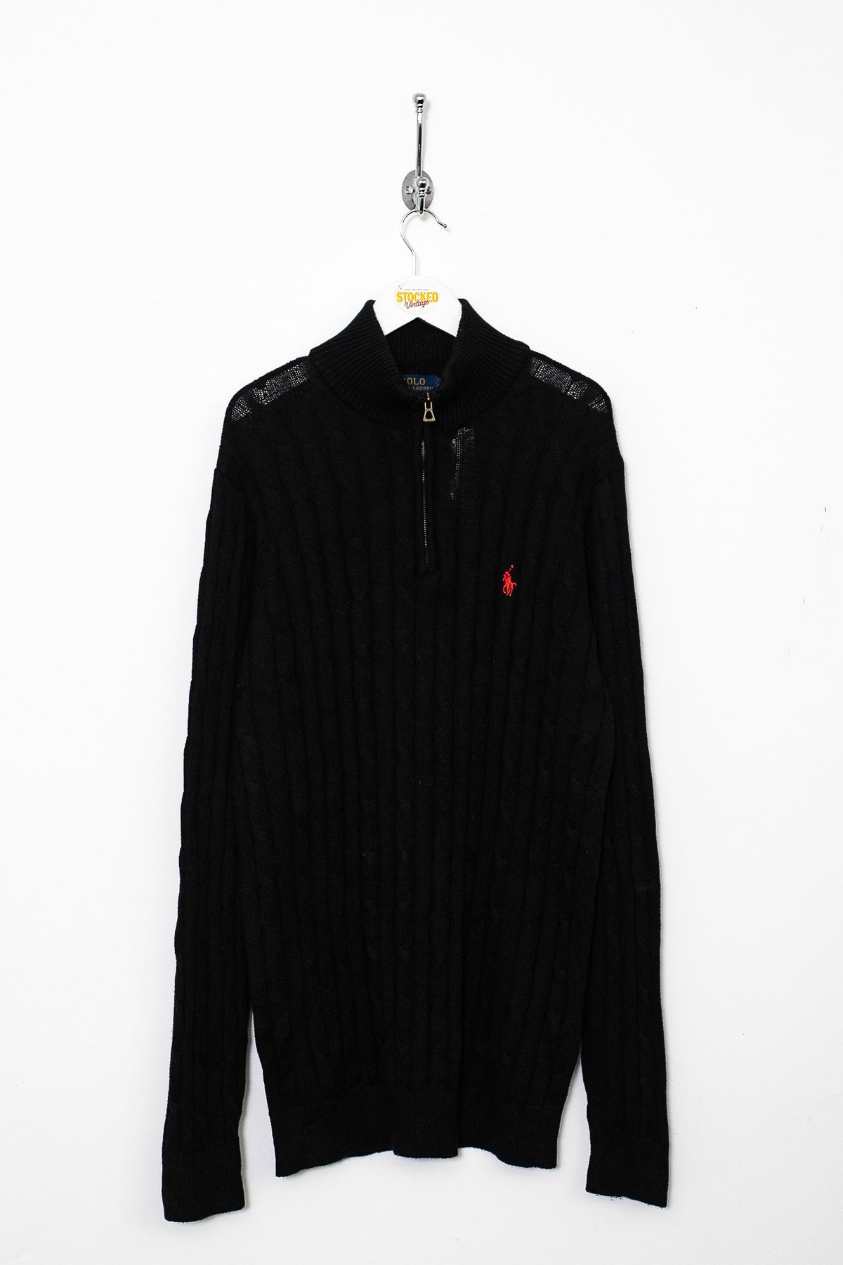 00s Ralph Lauren 1/4 Zip Knit Jumper (XXL)