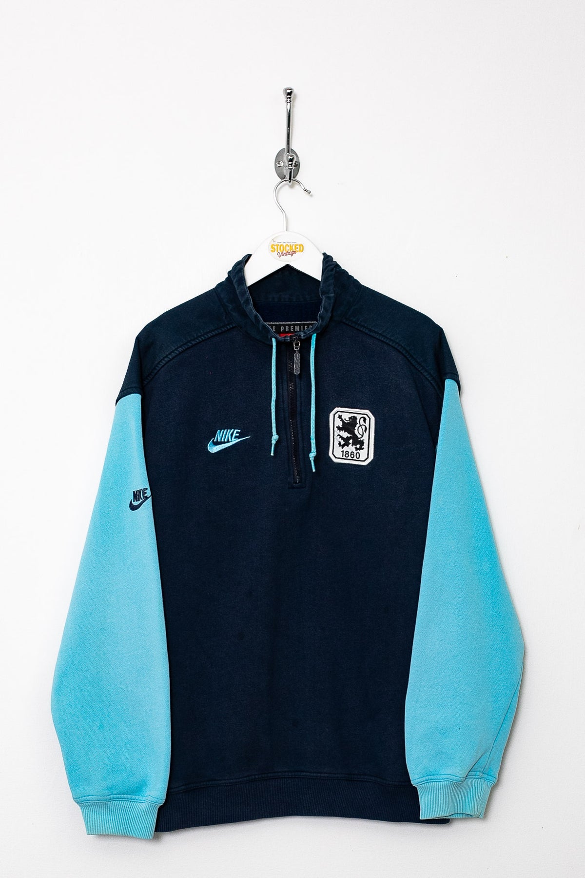 90s Nike 1860 Munich 1/4 Zip Training Sweatshirt (M)