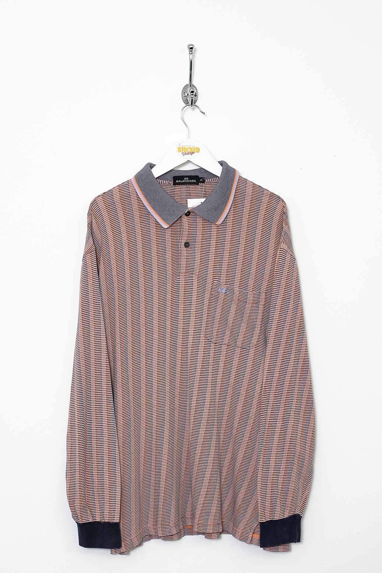 00s Balenciaga Long Sleeve Polo Shirt M Stocked Vintage