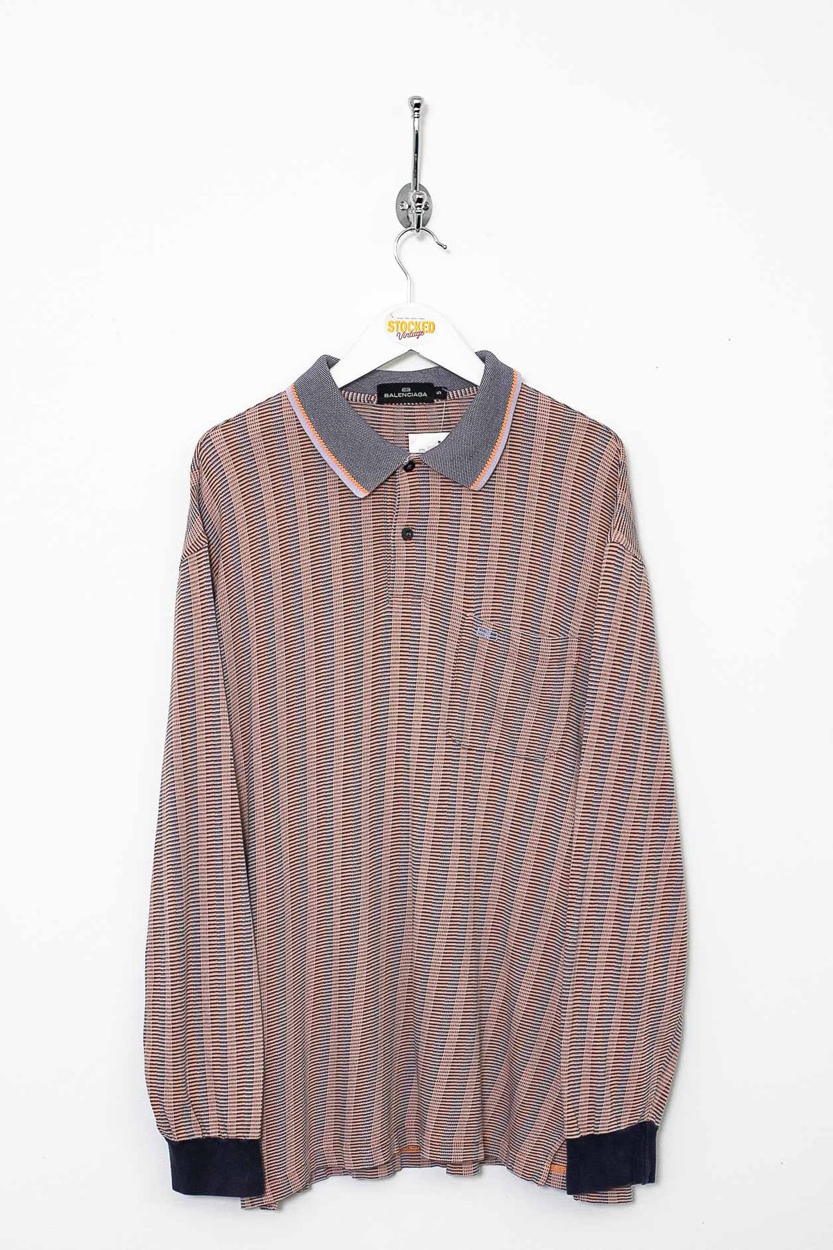 00s Balenciaga Long Sleeve Polo Shirt (M)