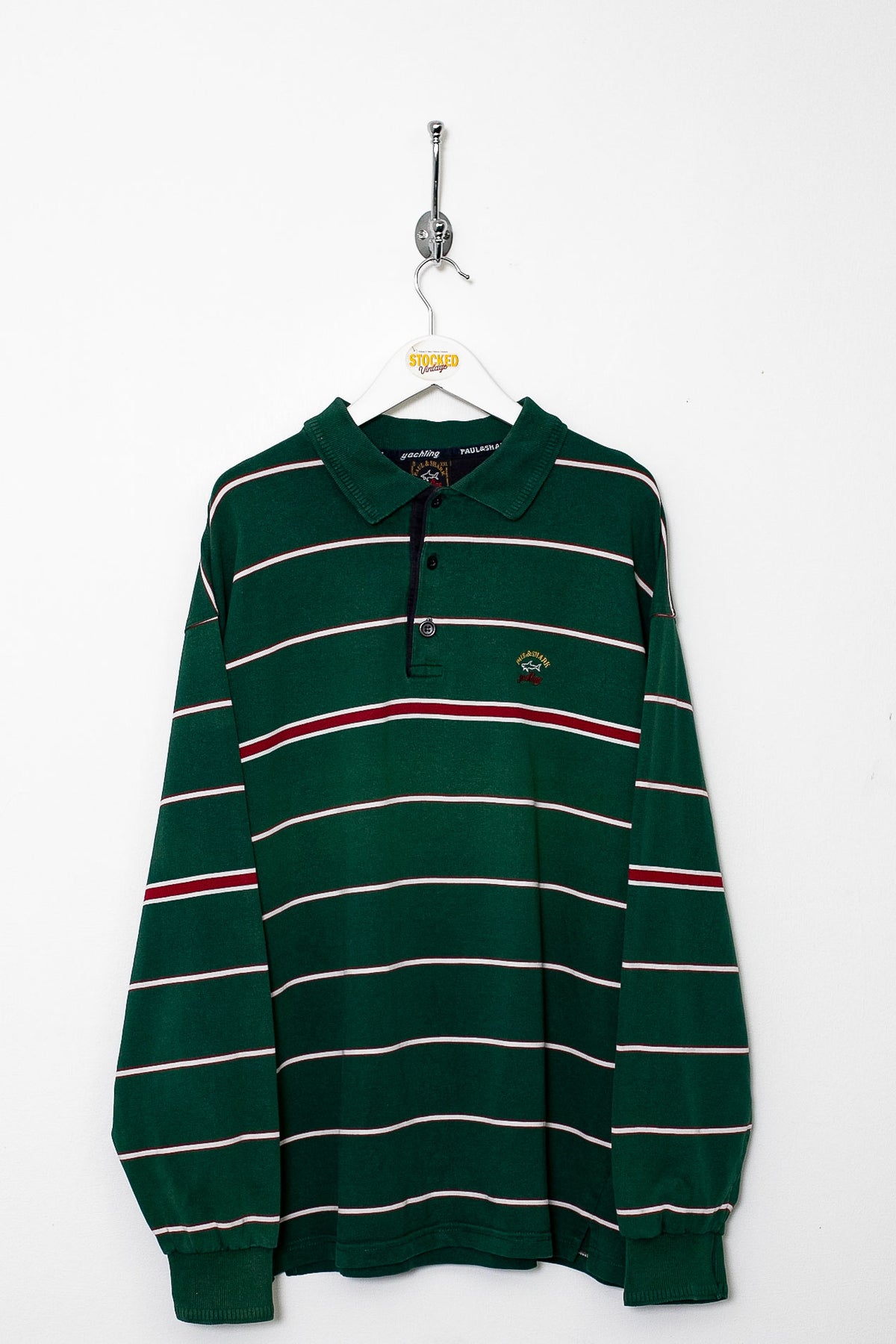 Paul And Shark Long Sleeve Polo Striped 00s Paul Shark Long Sleeve