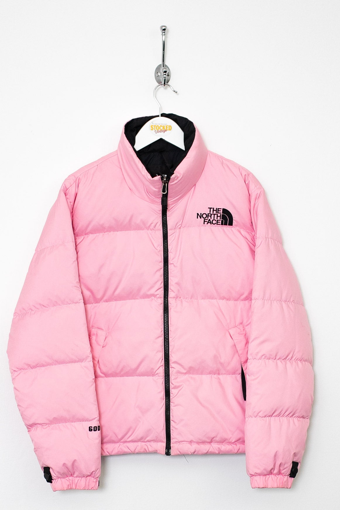 North face light pink hotsell puffer jacket