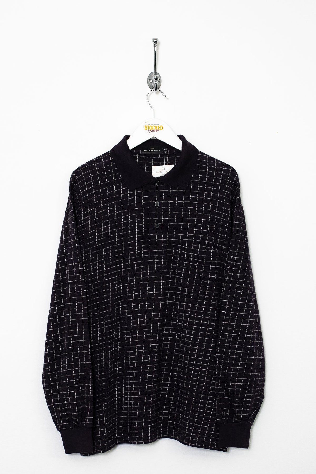 00s Balenciaga Long Sleeve Polo Shirt (M)