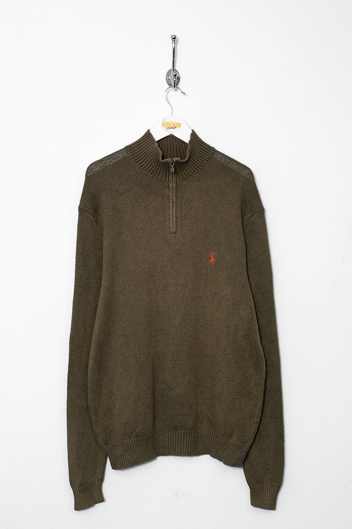 00s Ralph Lauren 1/4 Zip Knit Jumper (M)