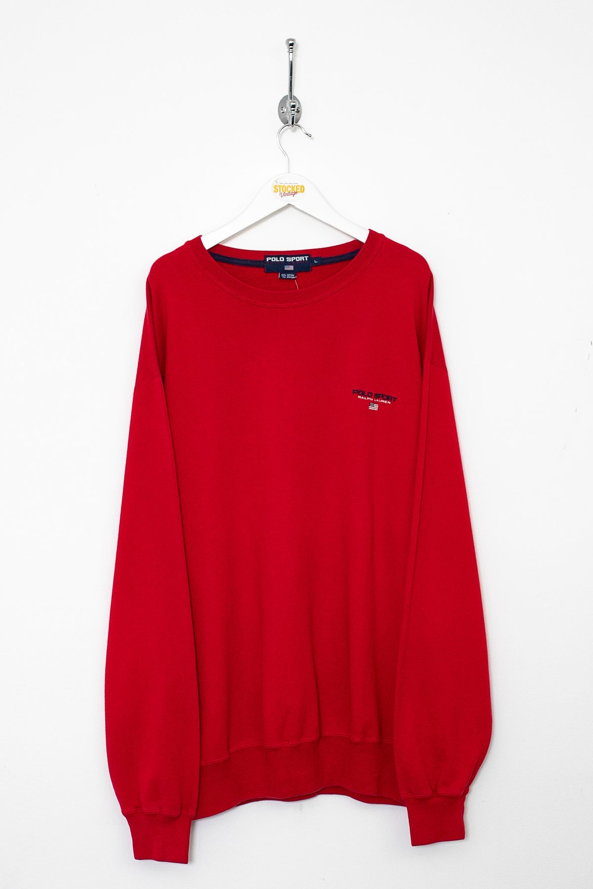 Vintage Bootleg Nautica Polo Shirt Mens XL Red Sailing 90s Long Sleeve