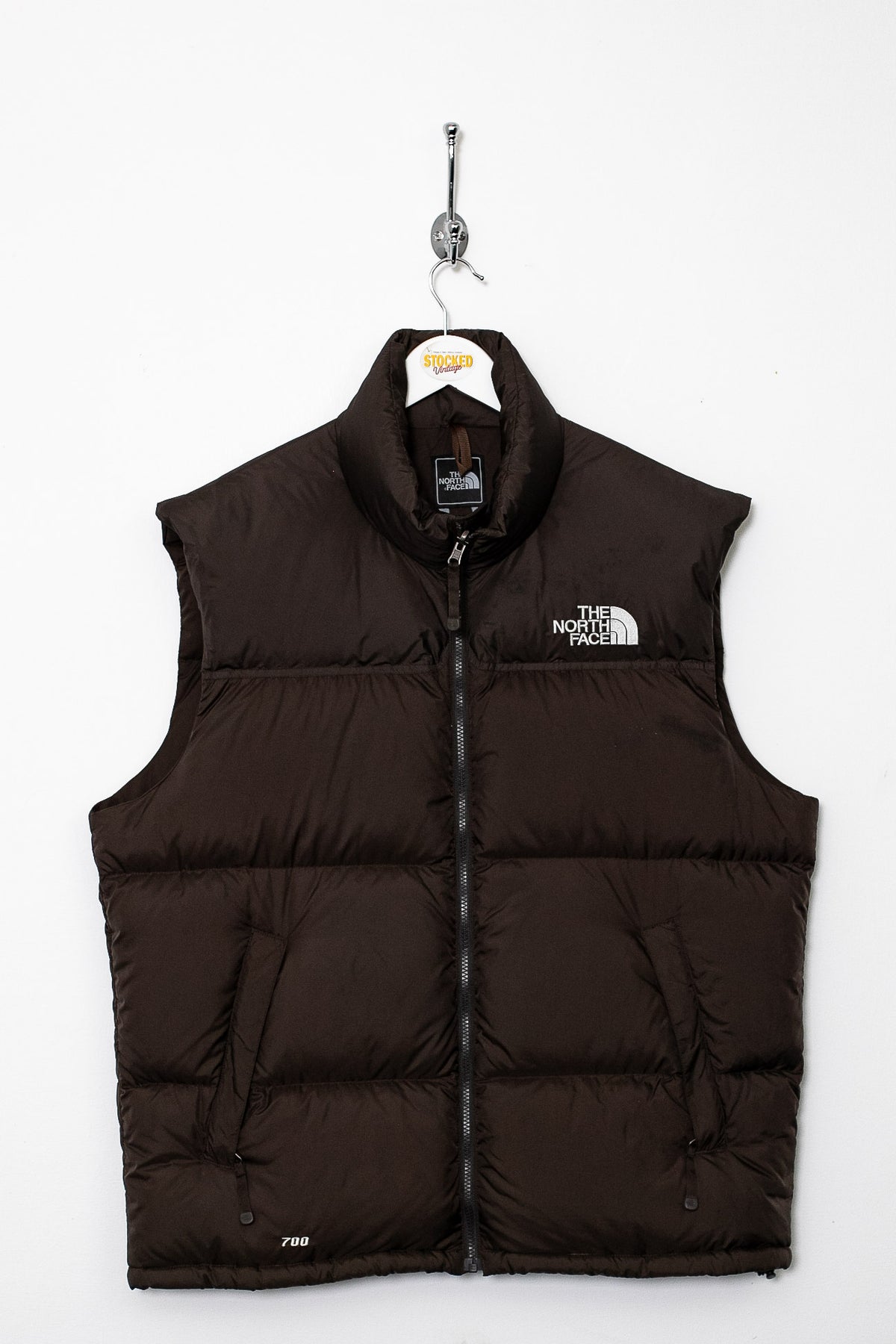 00s Brown The North Face 700 Fill Gilet Puffer Jacket (XL)