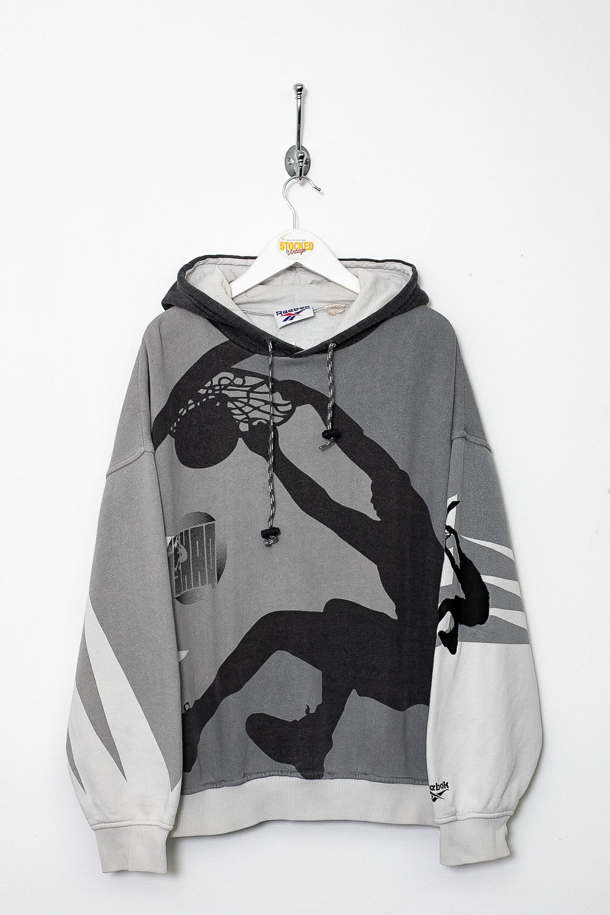 90s Reebok Shaq AOP Hoodie (L)