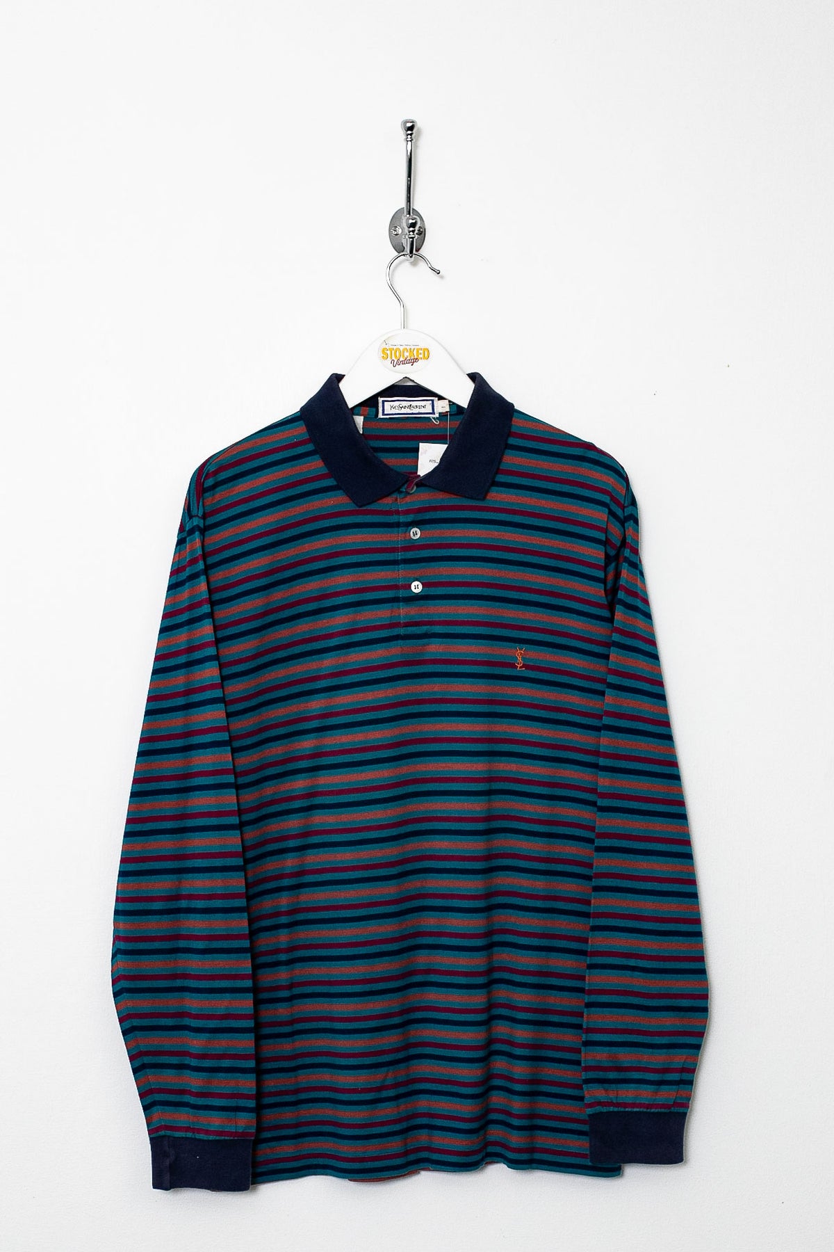 00s YSL Long Sleeve Polo Shirt (S)