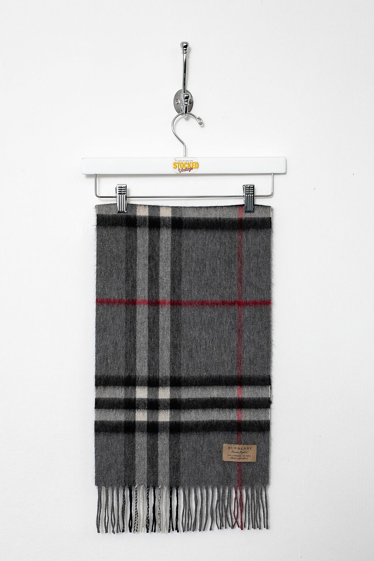 00s Burberry Nova Check Cashmere Scarf