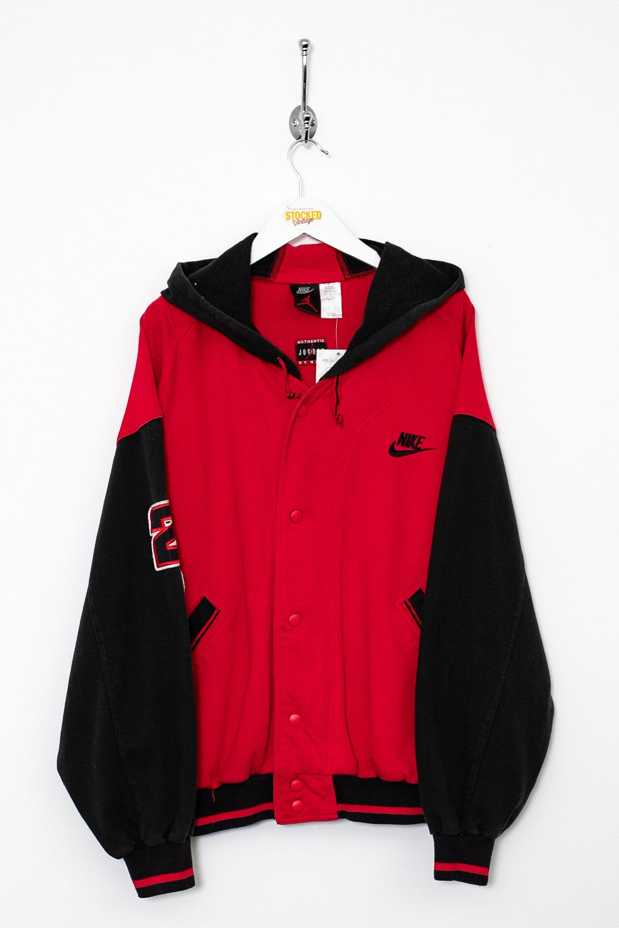 Jordan varsity hoodie store black and red