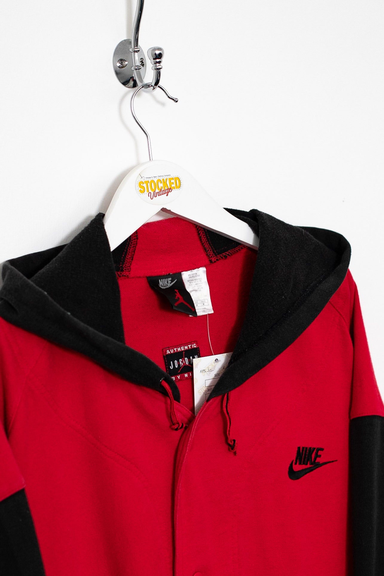 Red and black jordan varsity clearance jacket