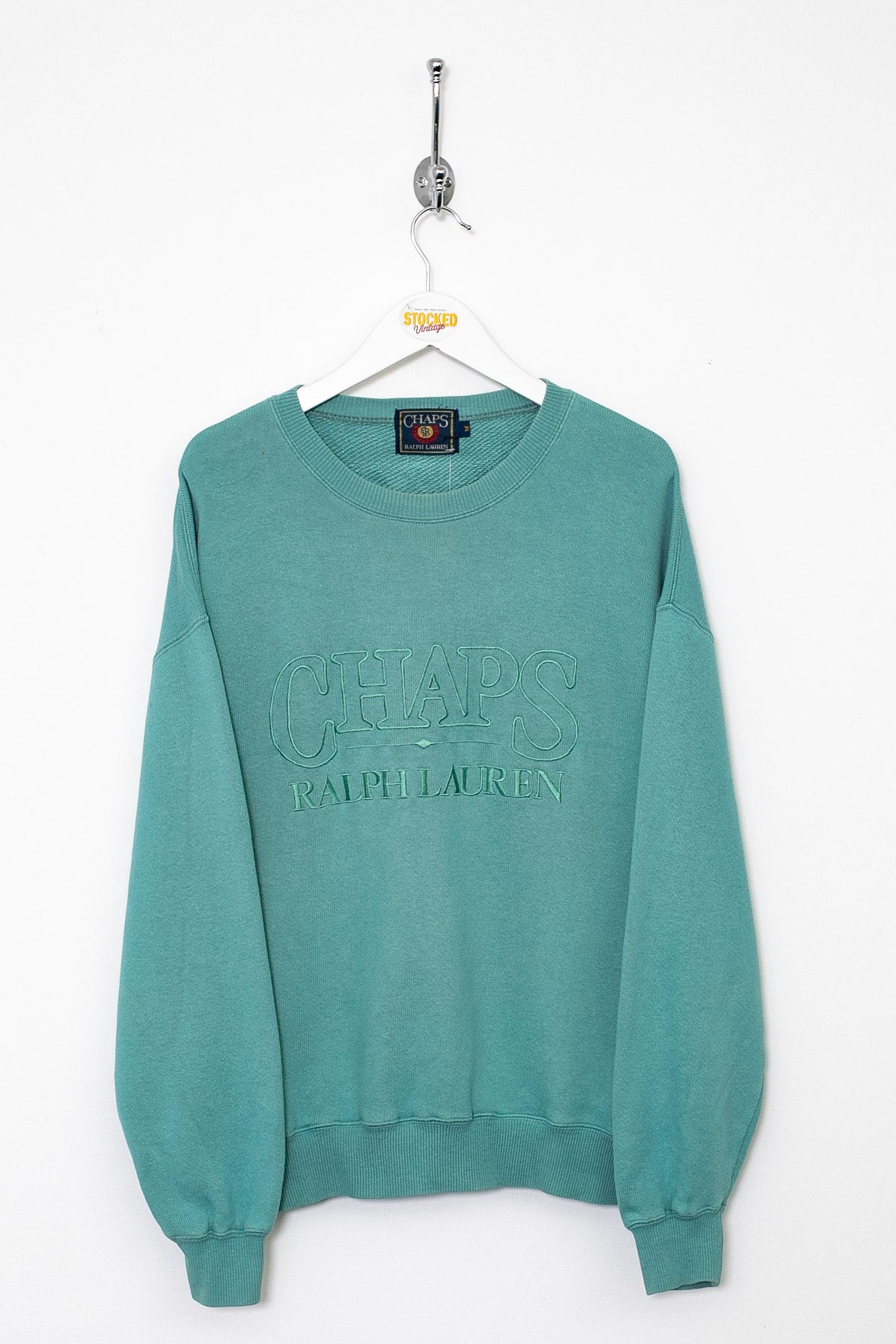 Vintage NWT CHAPS Ralph Lauren Big Logo Sweatshirt Sz Mens XL Y2K Brand New  Blue