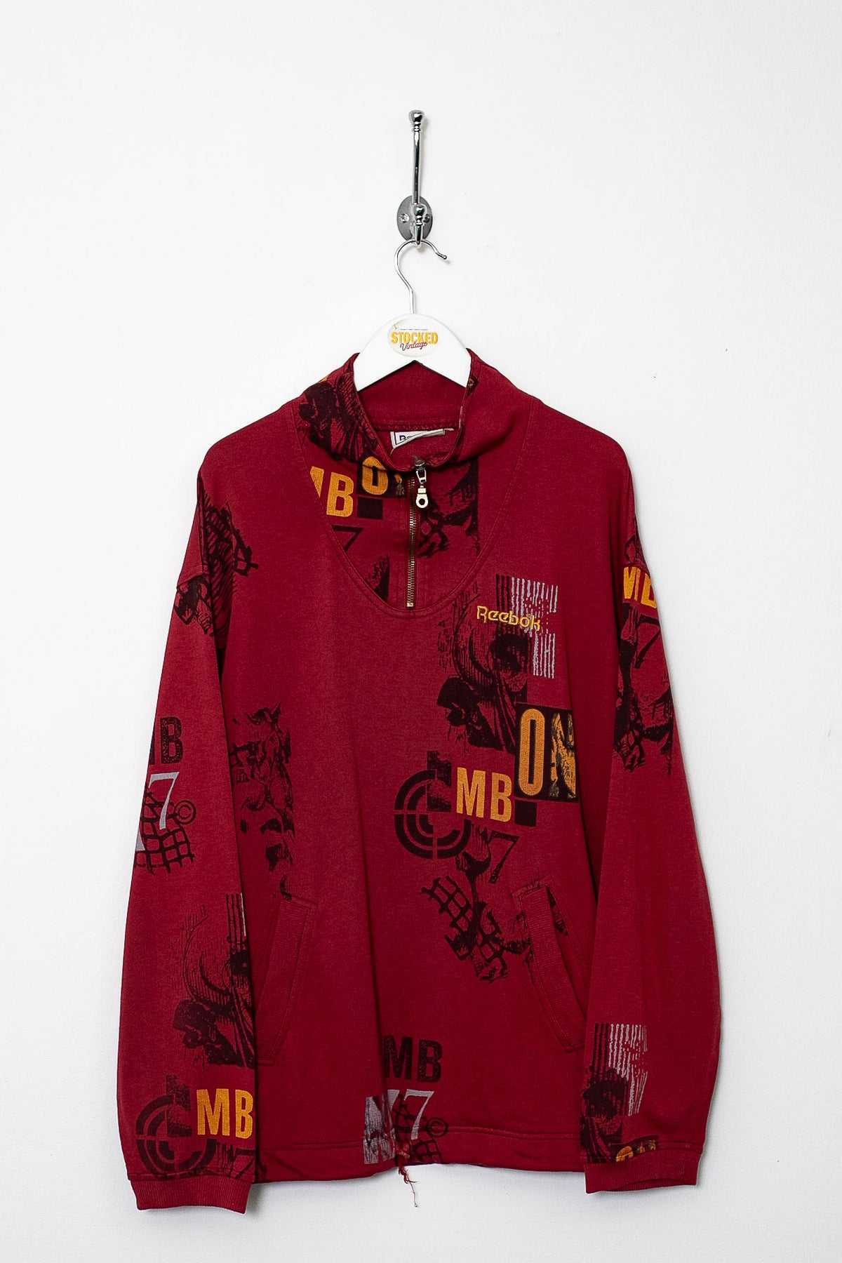 90s Reebok 1/4 Zip Sweatshirt (M)