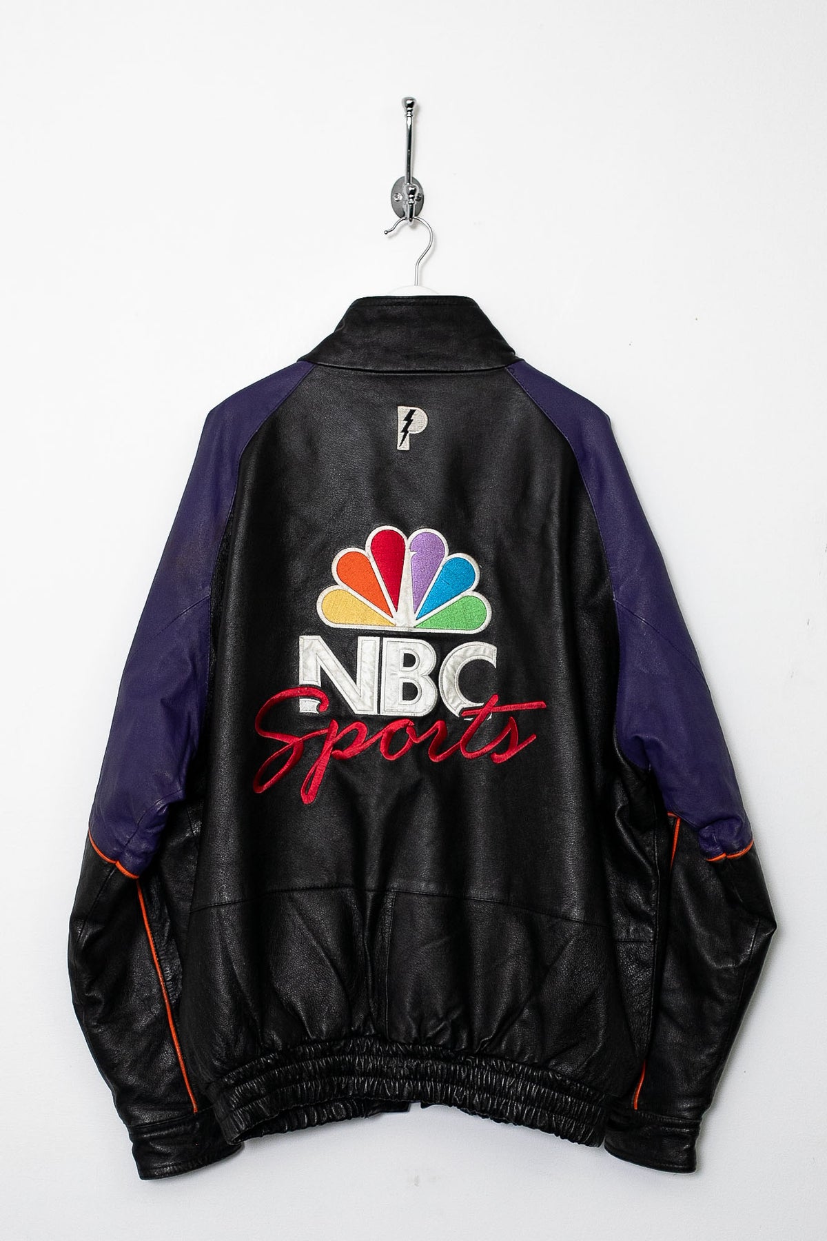 Rare 90s NBC Sports Leather Jacket (XL)