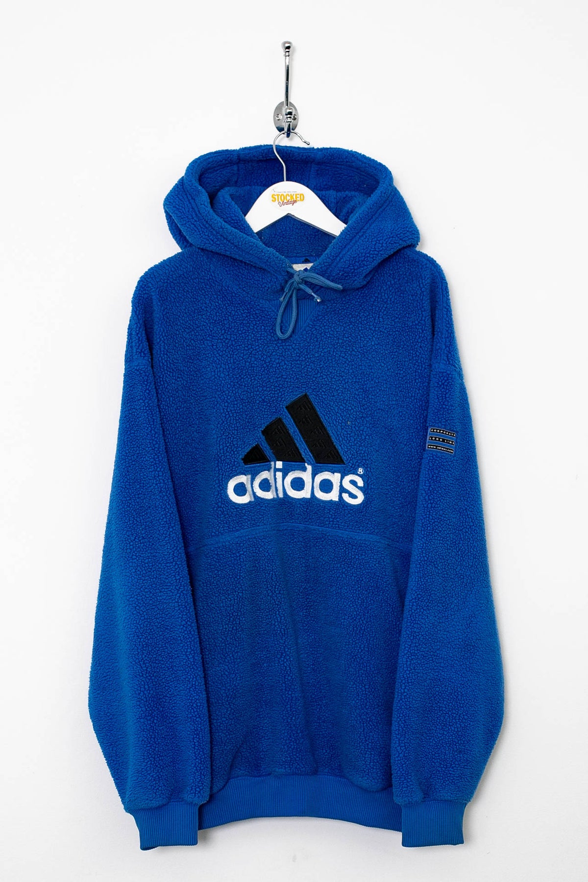 90s Adidas Sherpa Fleece Hoodie (L)
