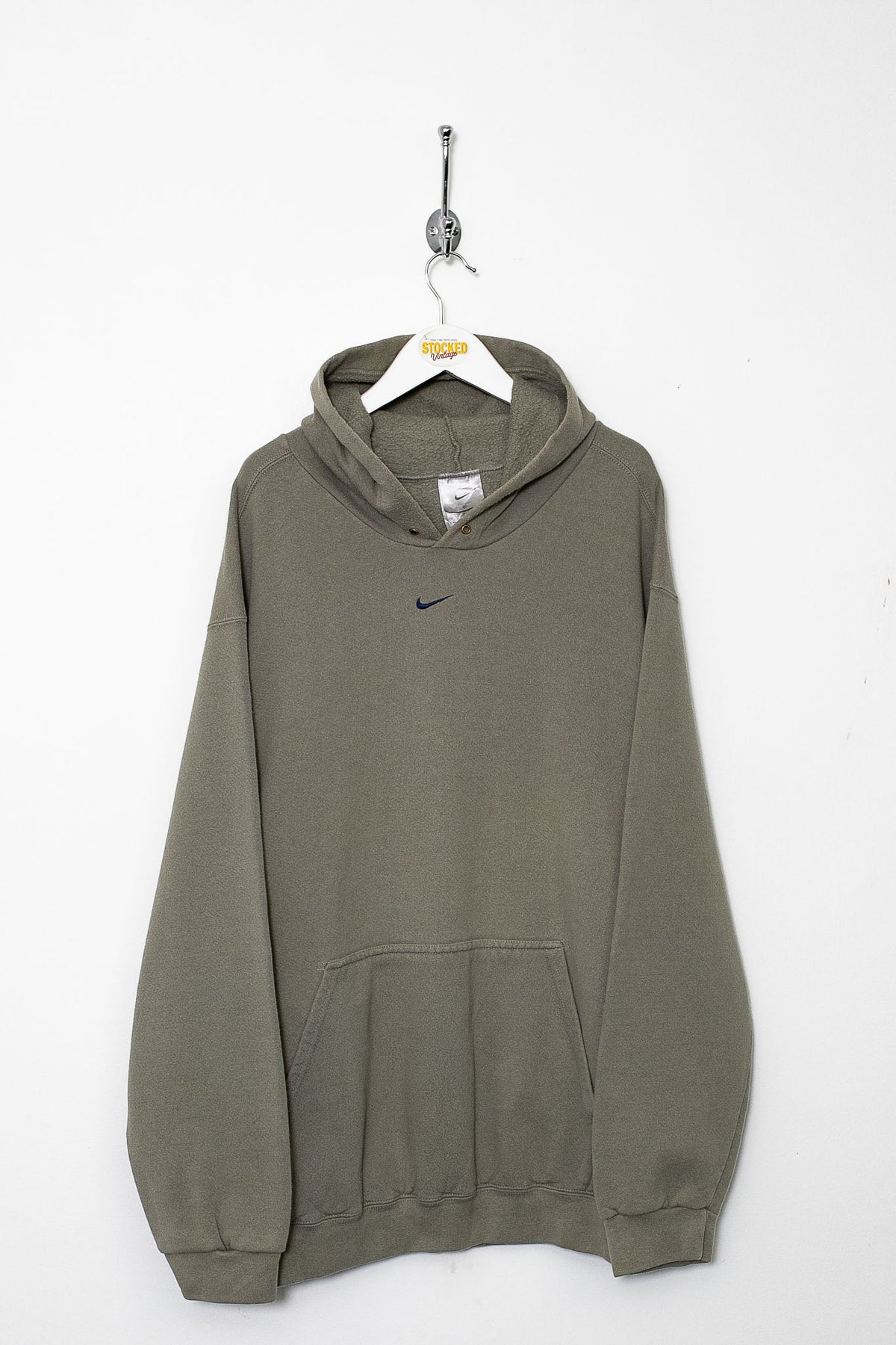 00s Nike Pistachio Green Centre Swoosh Hoodie (XL)