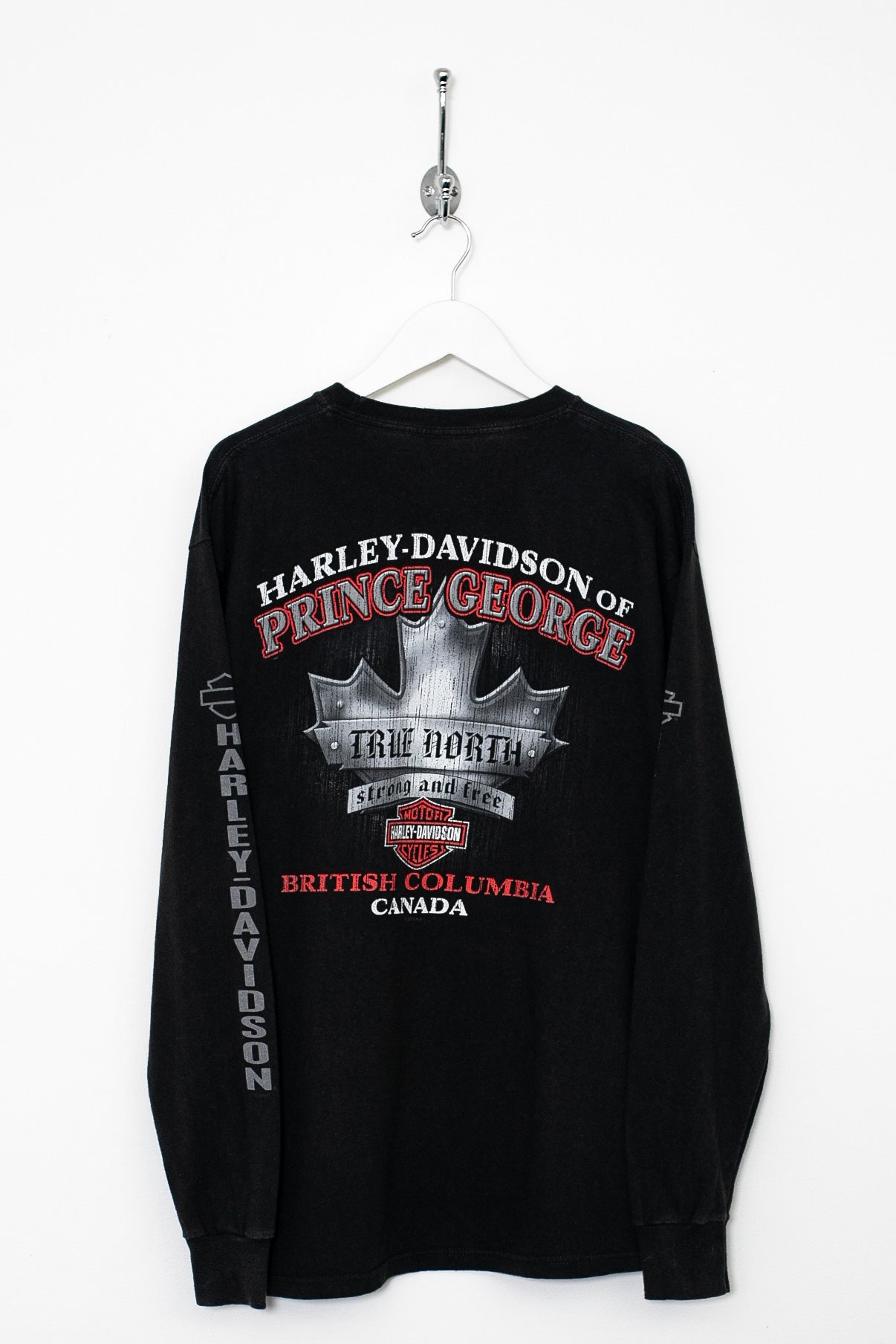 トップス 00s HARLEY-DAVIDSON long sleeve t-shirt 2000s Harley Davidson Y2K Motorcycle Flame Ace Graphic Long