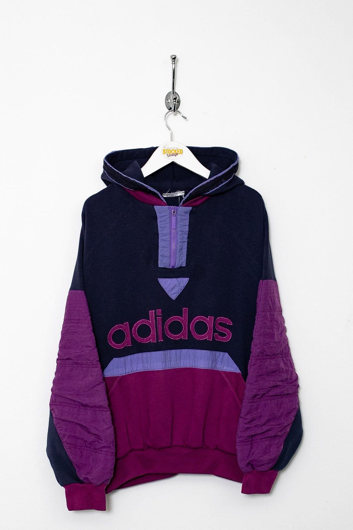 90s Adidas 1/4 Zip Hoodie (M)