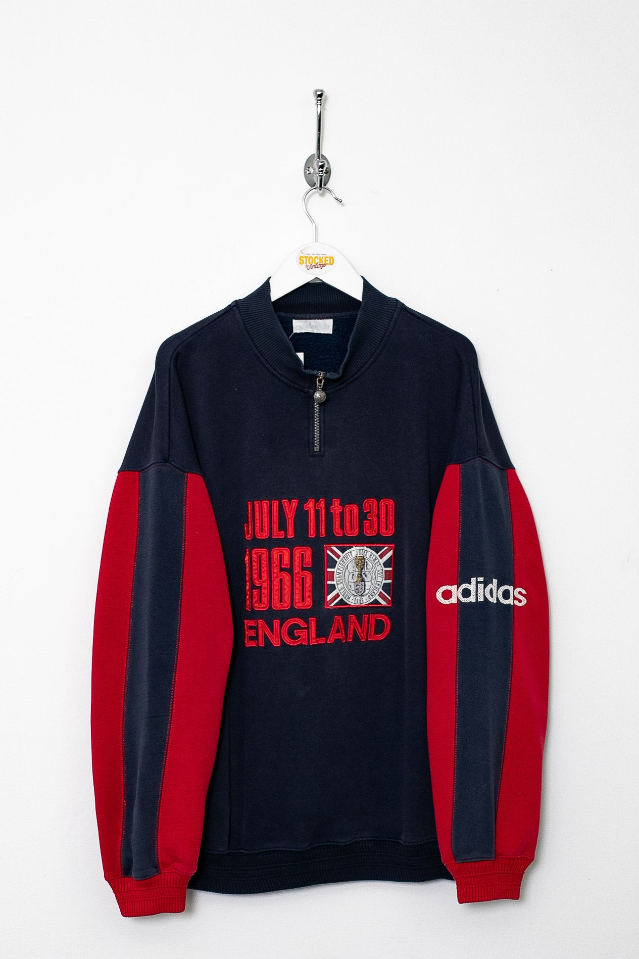 Rare 90s Adidas 1966 World Cup 1/4 Zip Sweatshirt (M) – Stocked