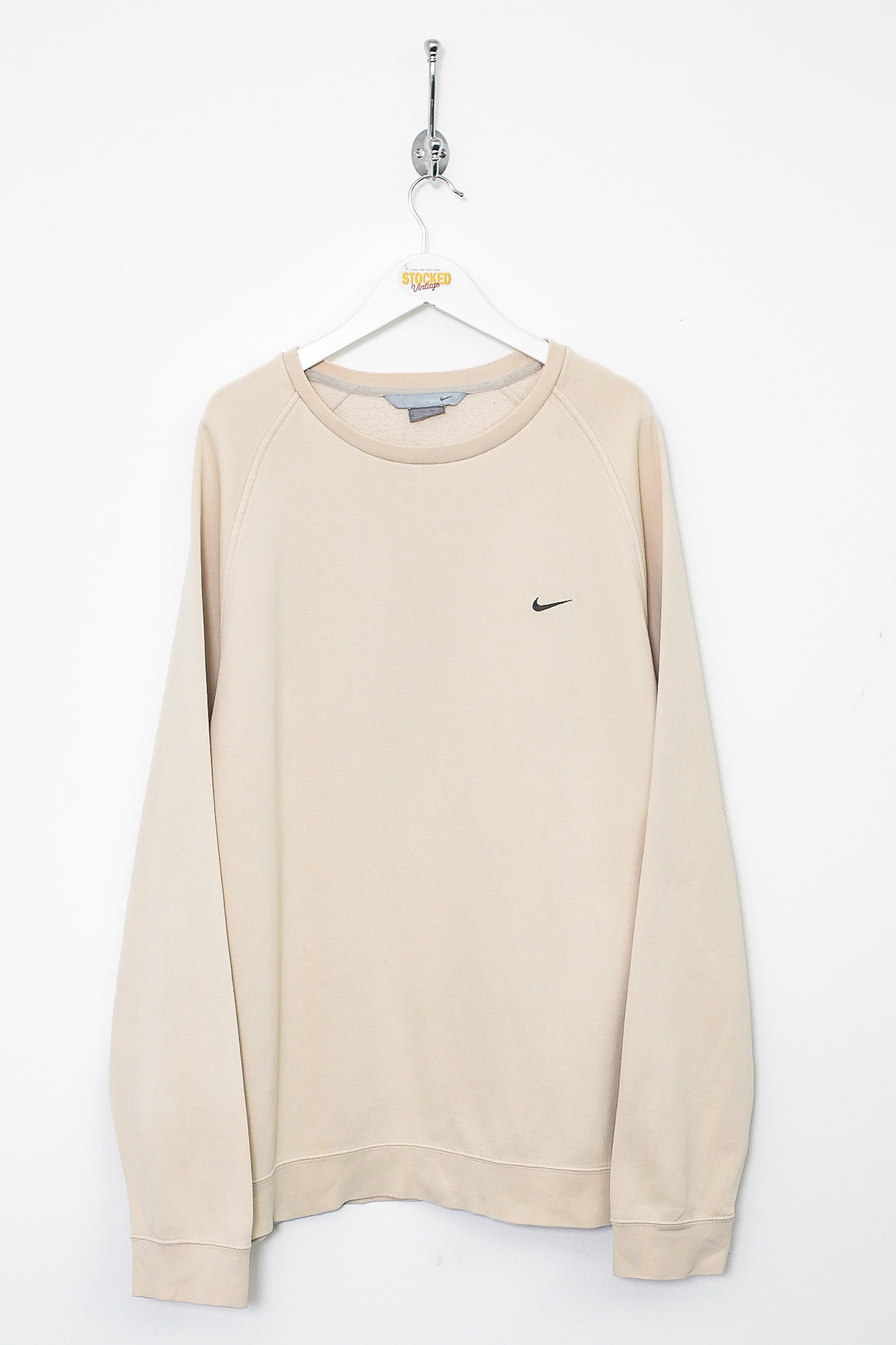 Vintage beige hot sale nike sweatshirt