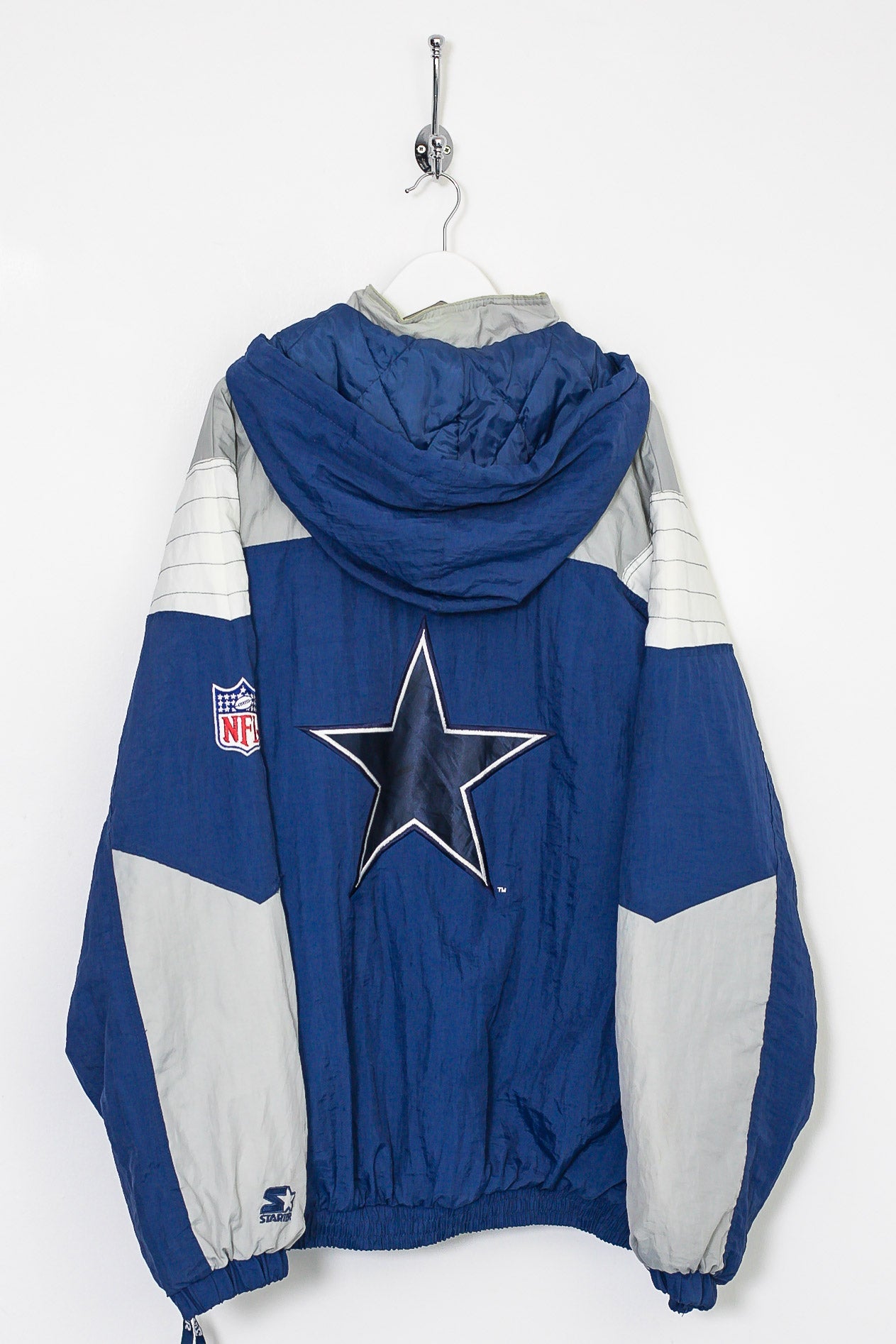 1990's DALLAS COWBOYS STARTER PULLOVER RAIN COAT L - Classic