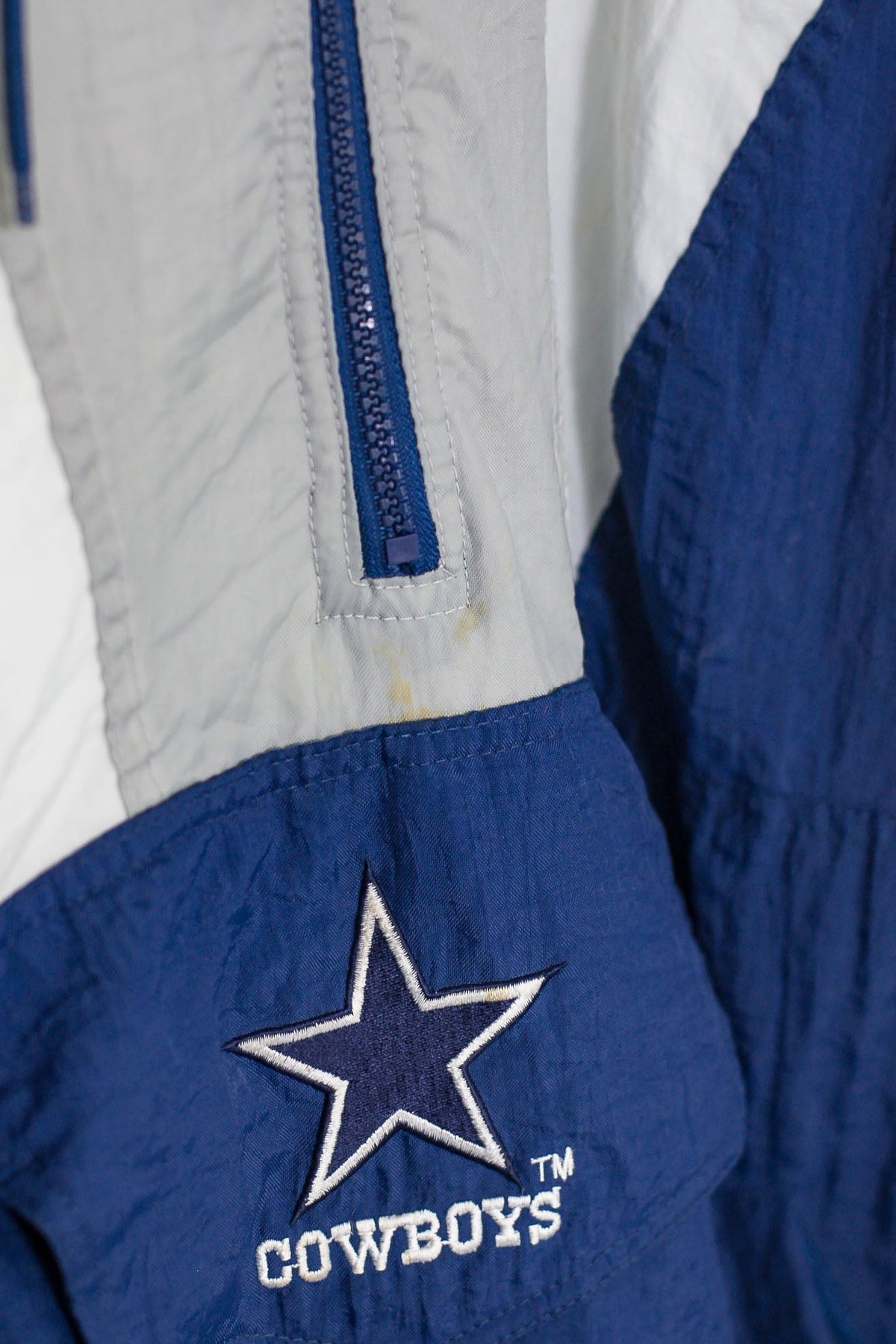 Vintage 90s Starter Dallas Cowboys Two Tone Hoodie Size Medium Men NFL