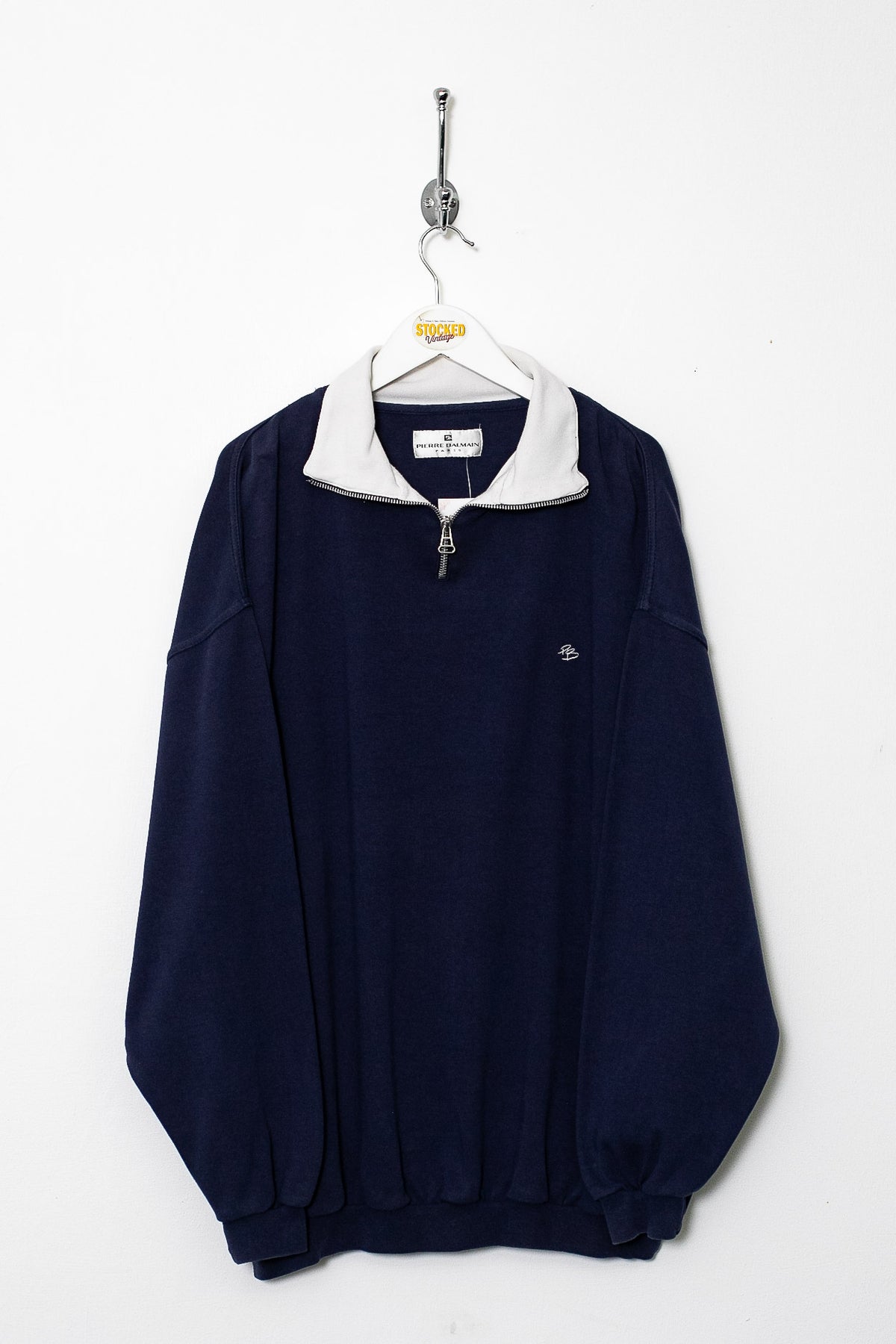 00s Pierre Balmain 1/4 Zip Sweatshirt (XXL)