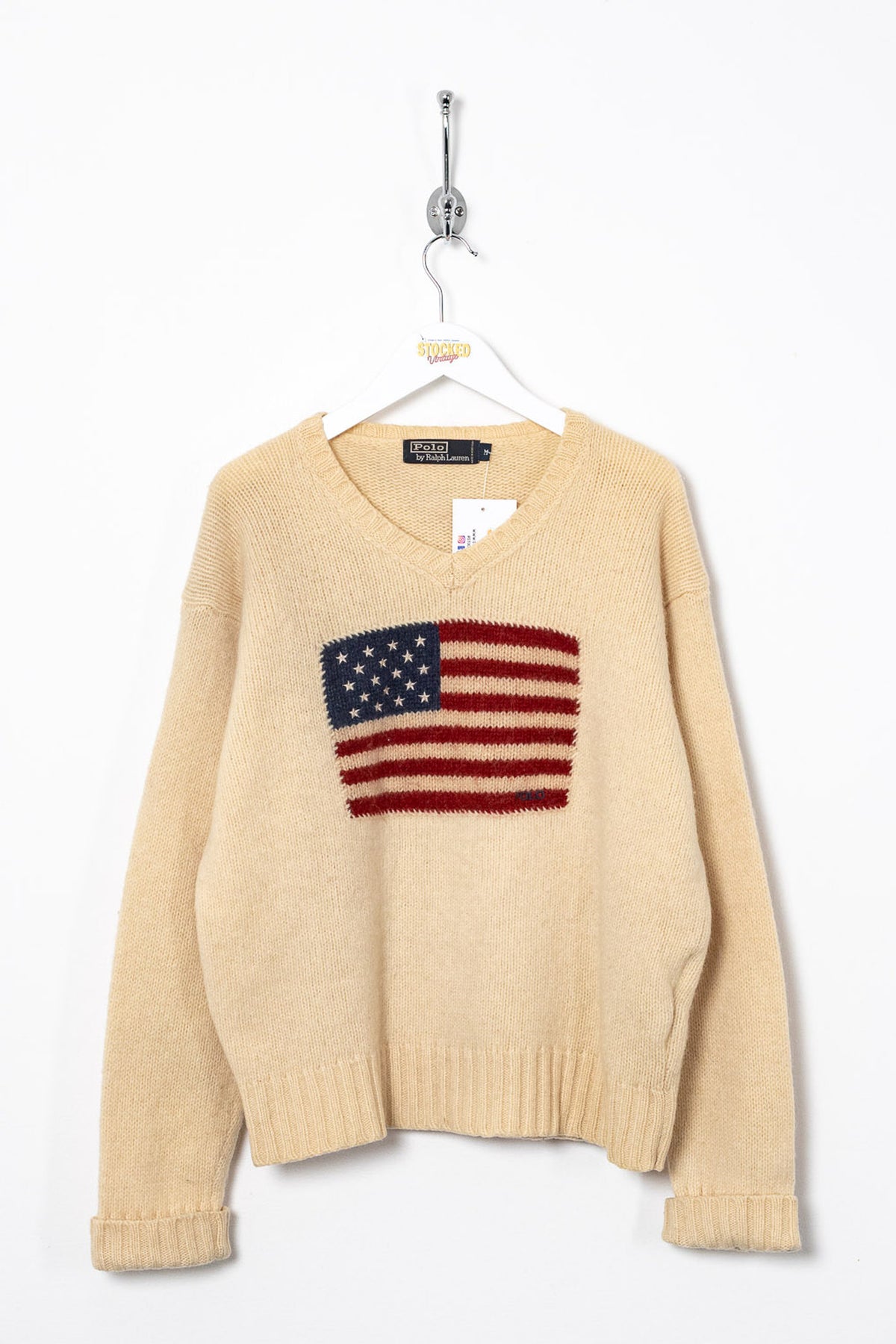 Womens 00s Ralph Lauren Flag Knit Jumper (M)